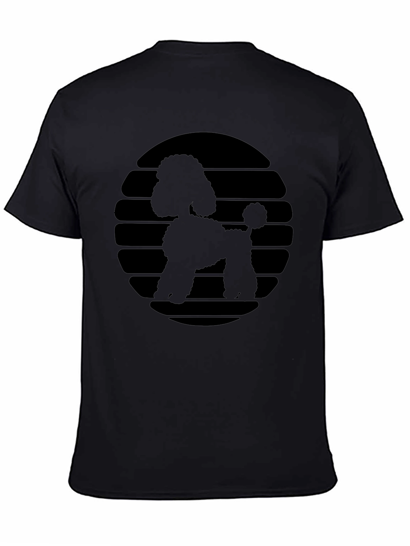 Poodle Silhouette Graphic Tee - Stylish Black Shirt