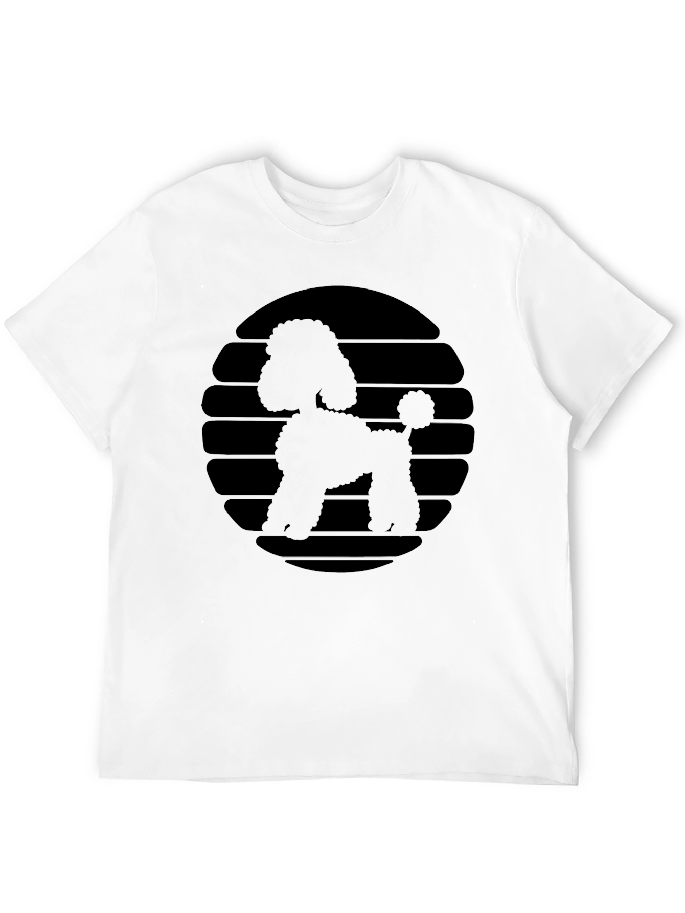 Poodle Silhouette Graphic Tee - Stylish Black Shirt