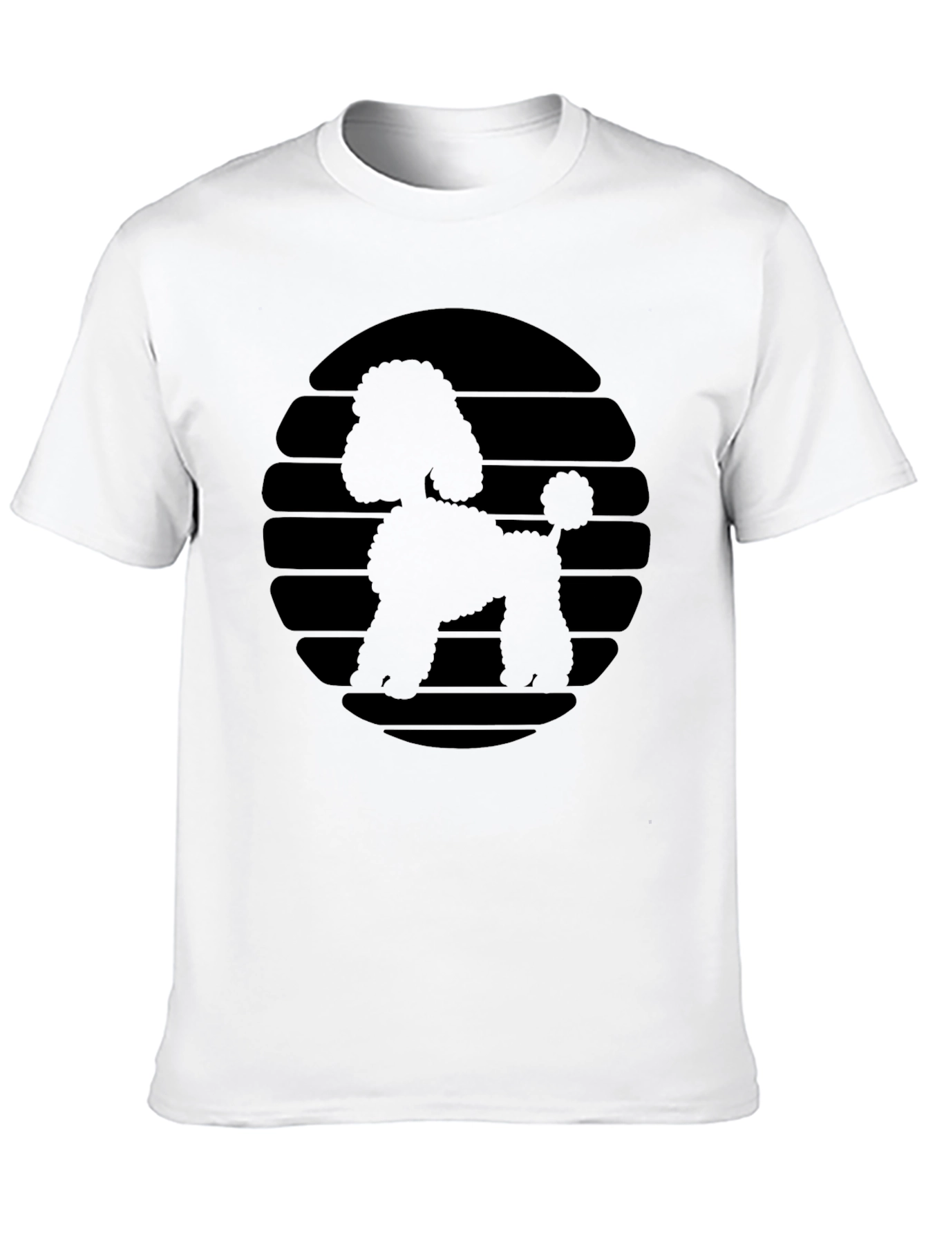 Poodle Silhouette Graphic Tee - Stylish Black Shirt