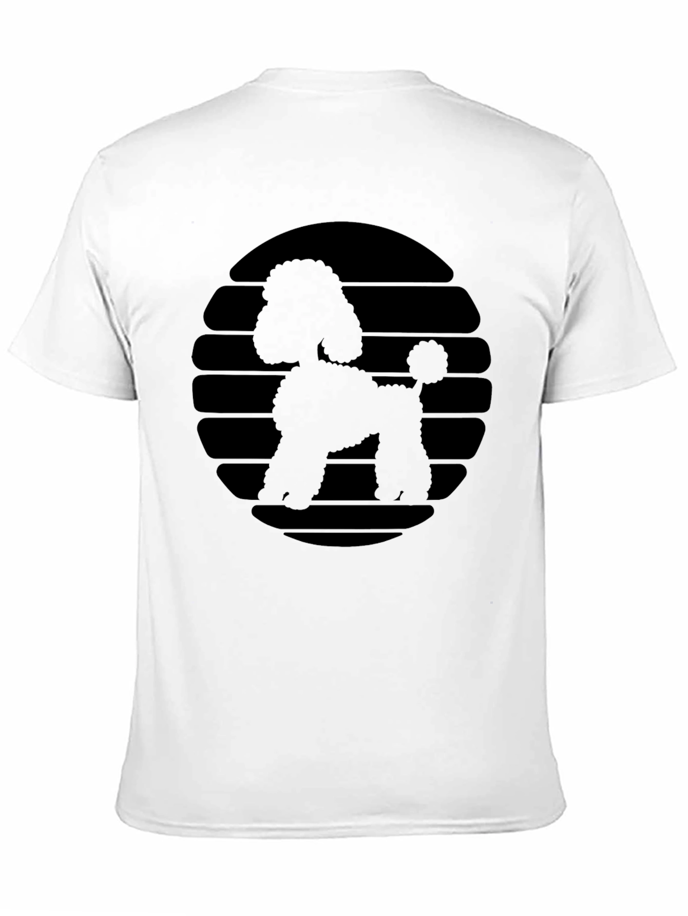 Poodle Silhouette Graphic Tee - Stylish Black Shirt