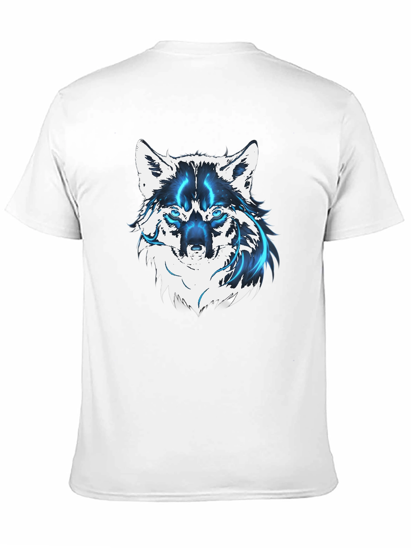 Mens Black Wolf Graphic T-Shirt