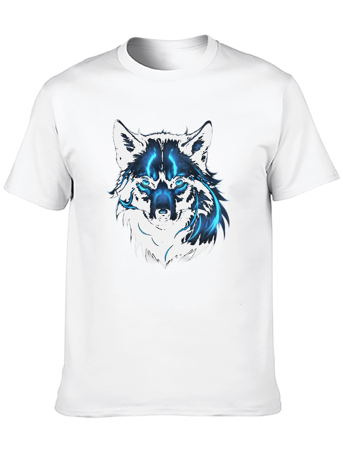 Mens Black Wolf Graphic T-Shirt