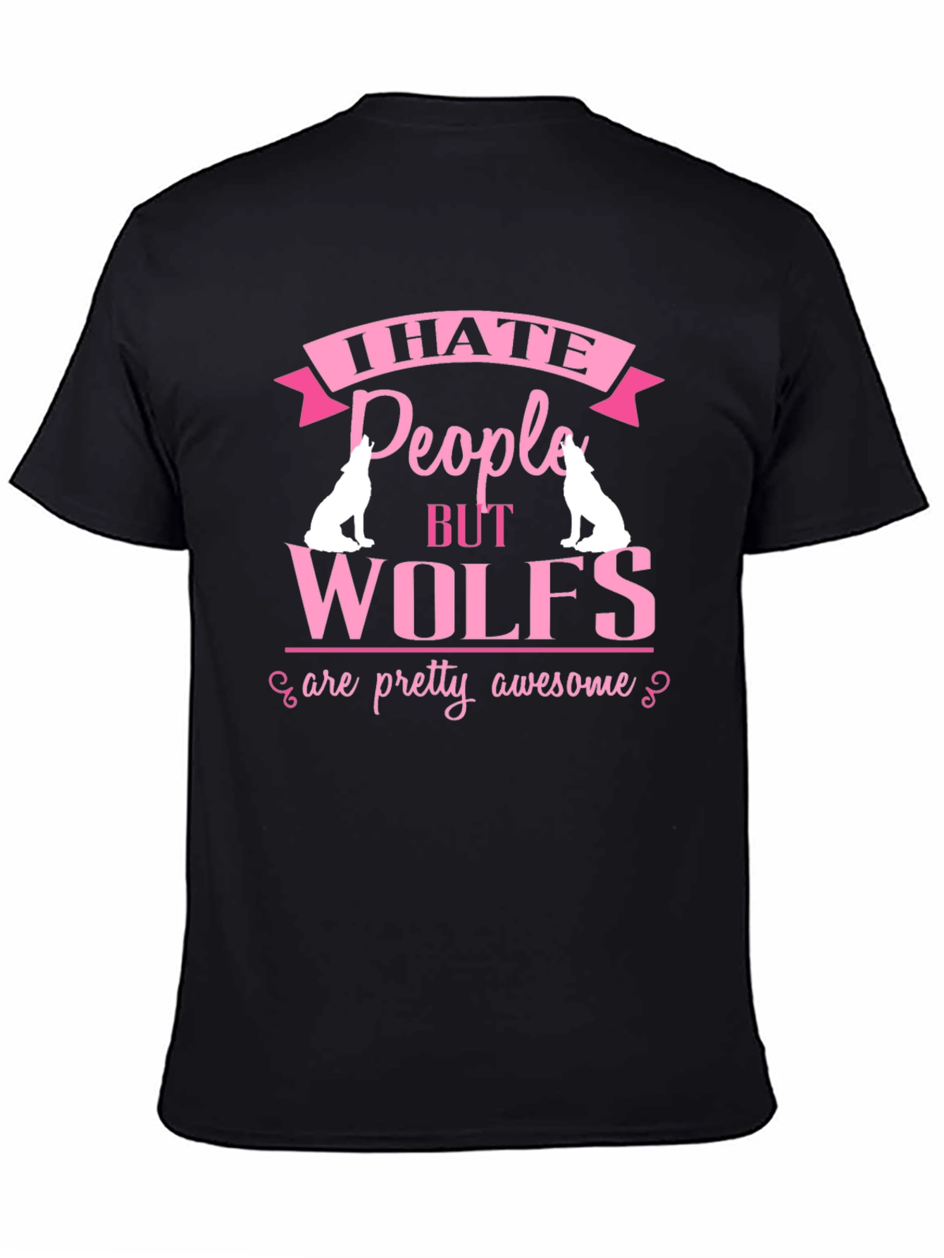 I Hate People But Wolves Awesome Graphic T-Shirt