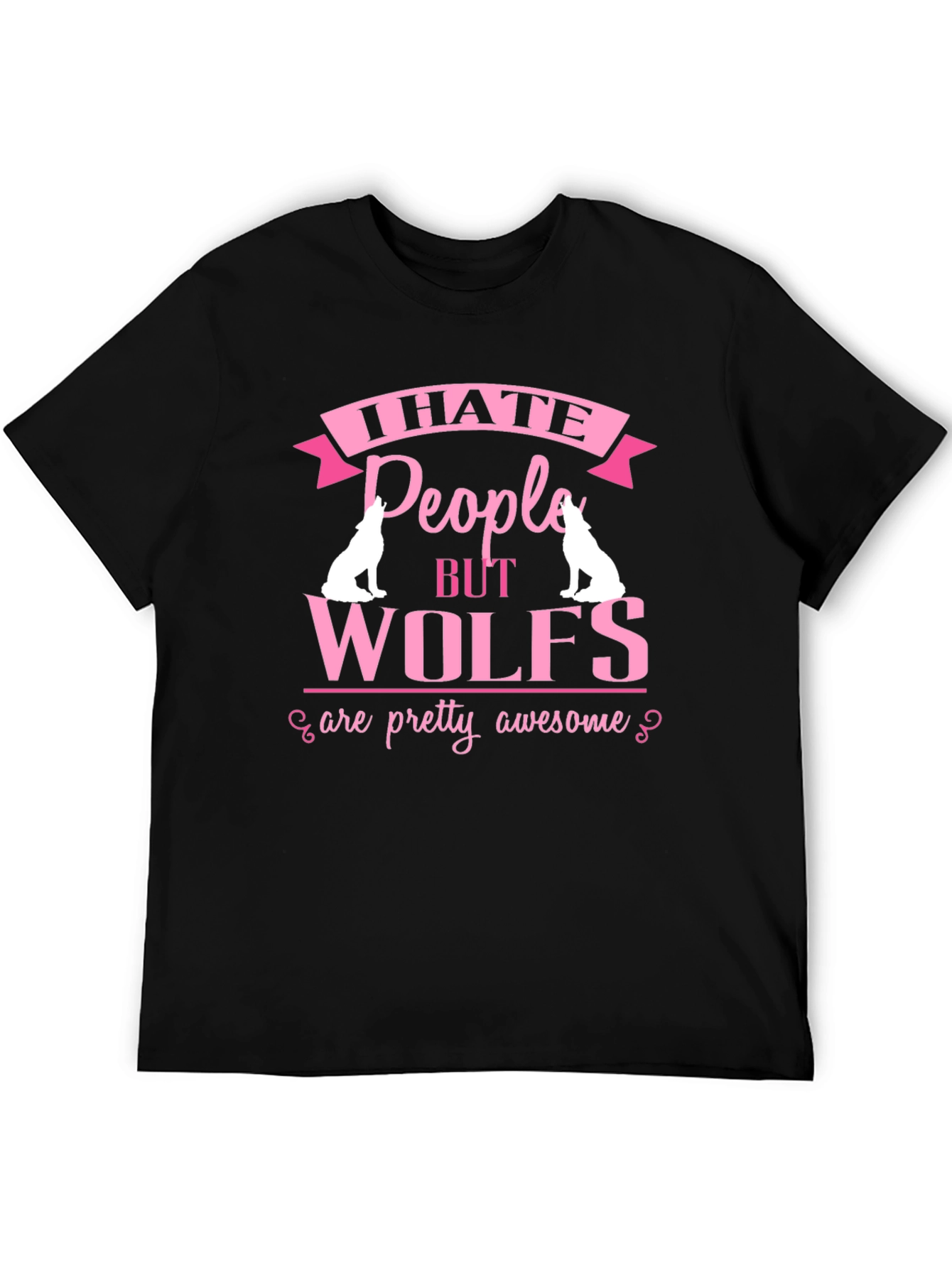 I Hate People But Wolves Awesome Graphic T-Shirt