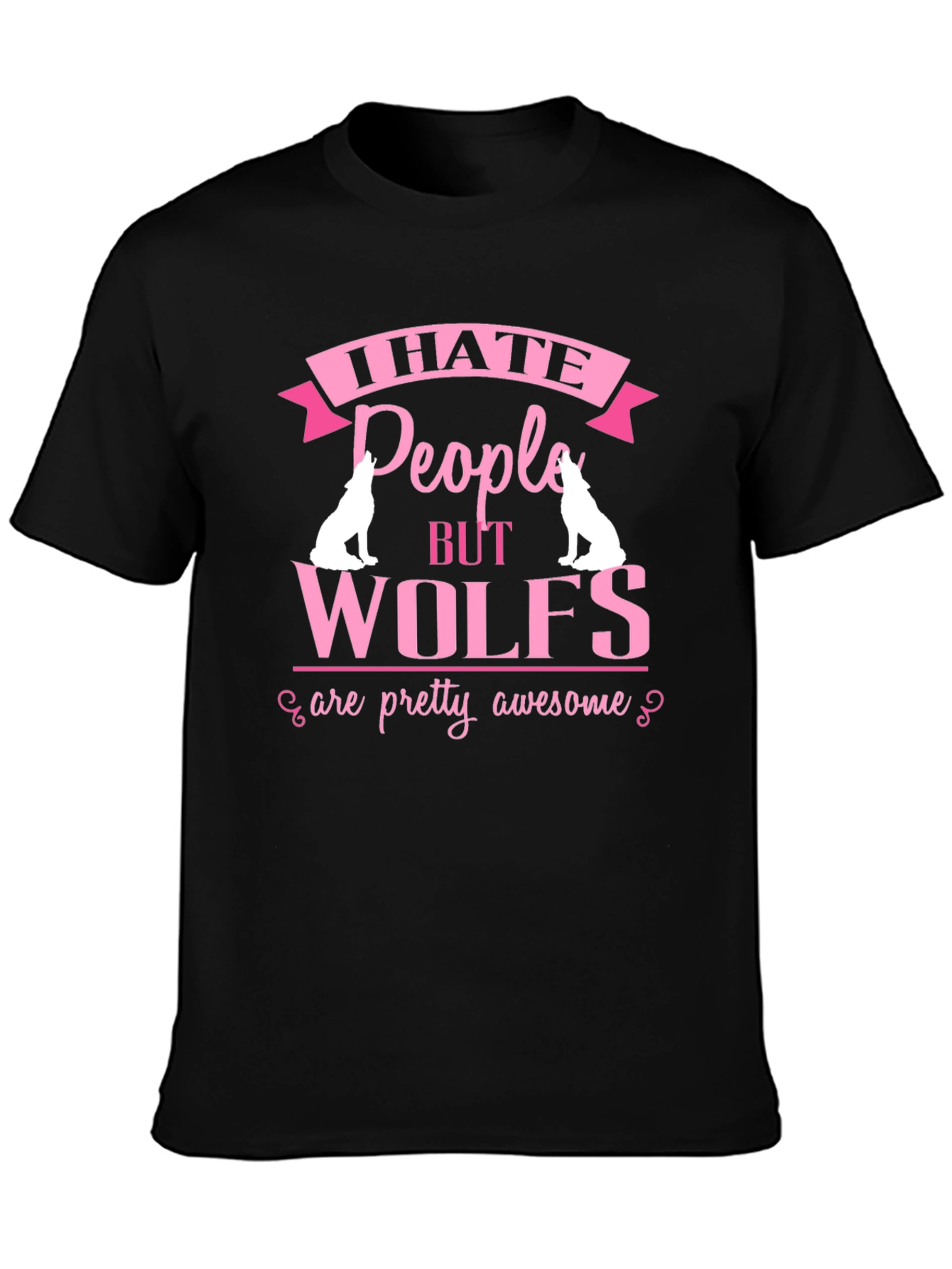 I Hate People But Wolves Awesome Graphic T-Shirt