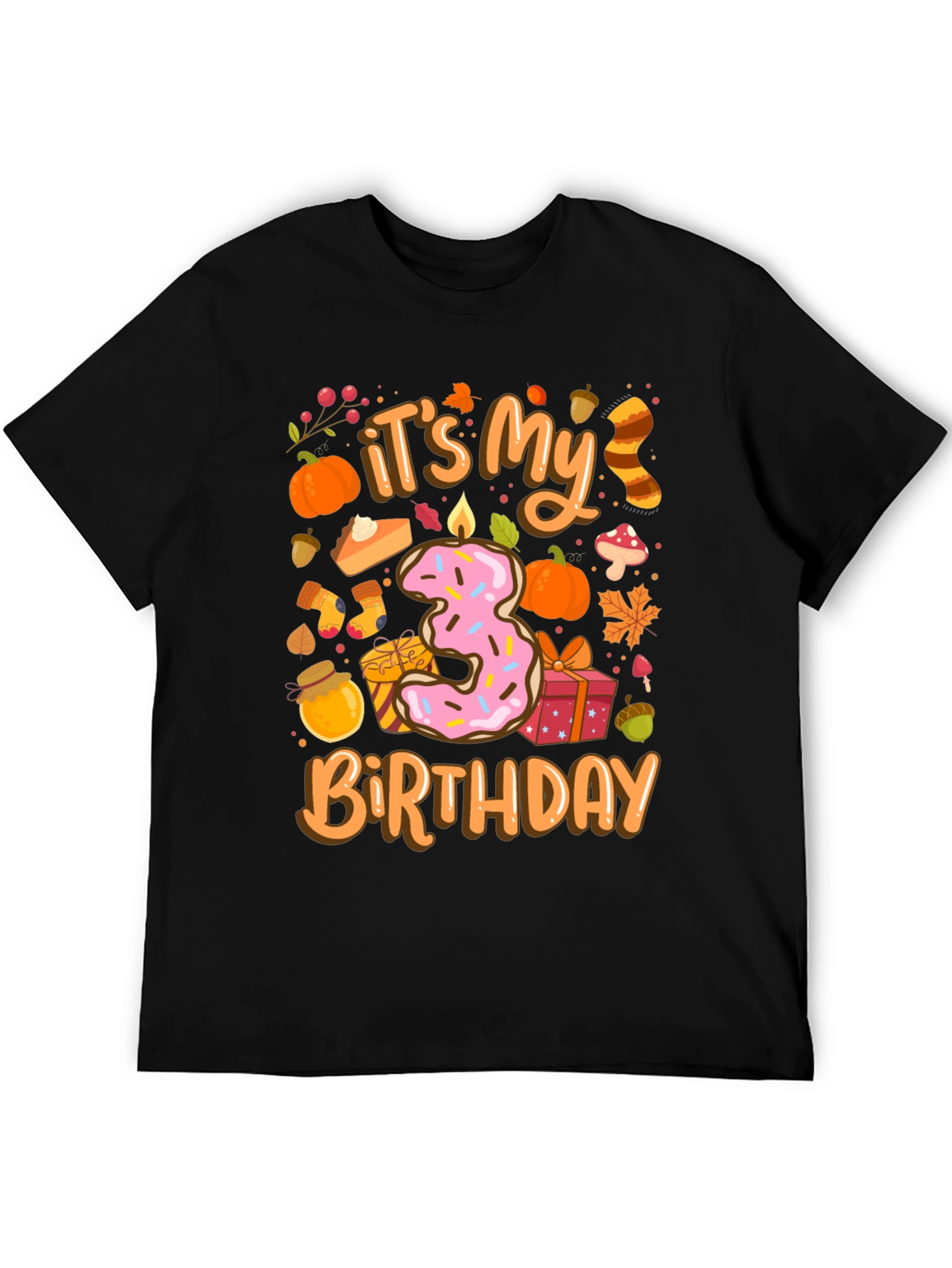 Its My 3rd Birthday T-Shirt Fall Theme