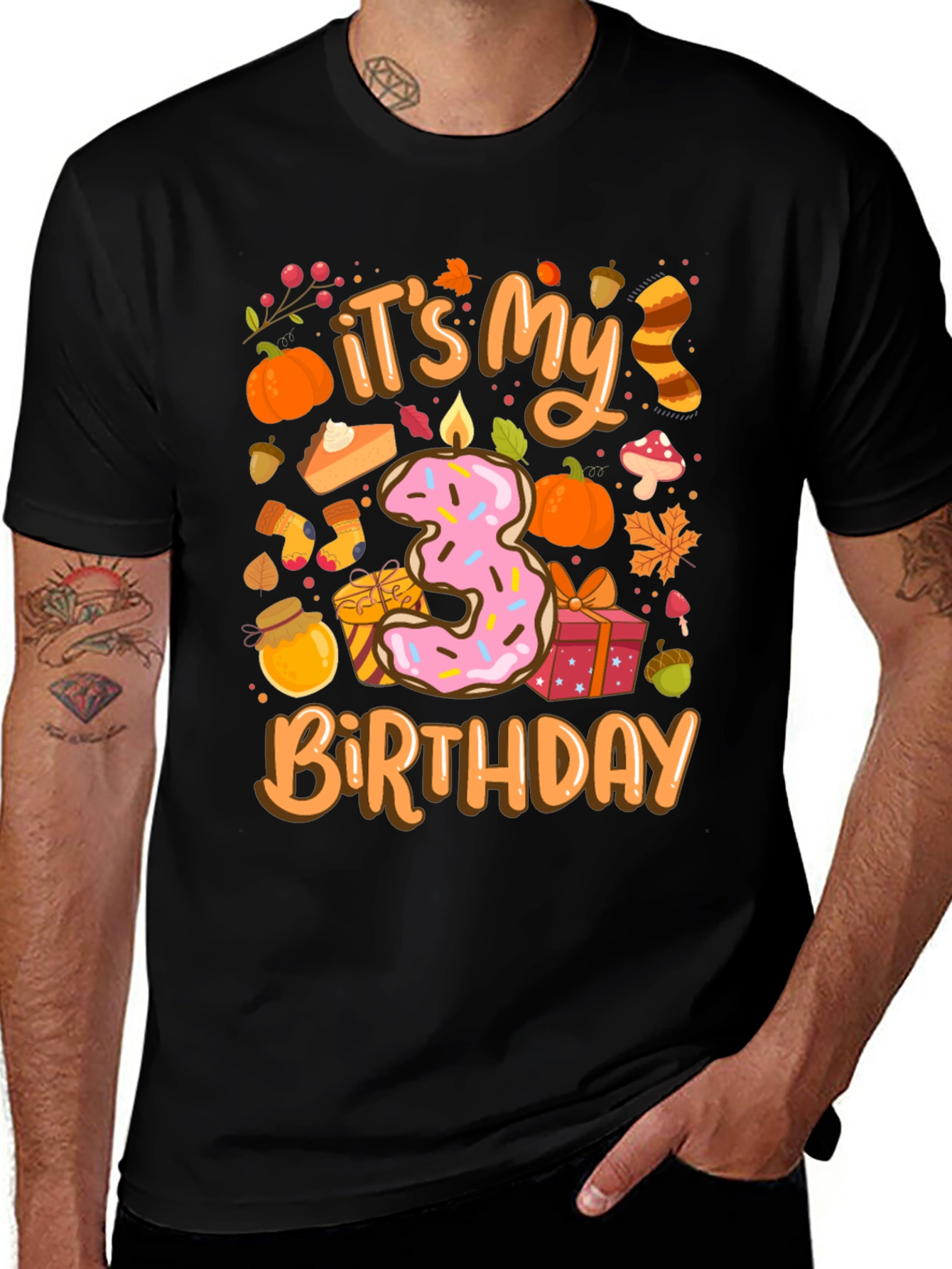 Its My 3rd Birthday T-Shirt Fall Theme