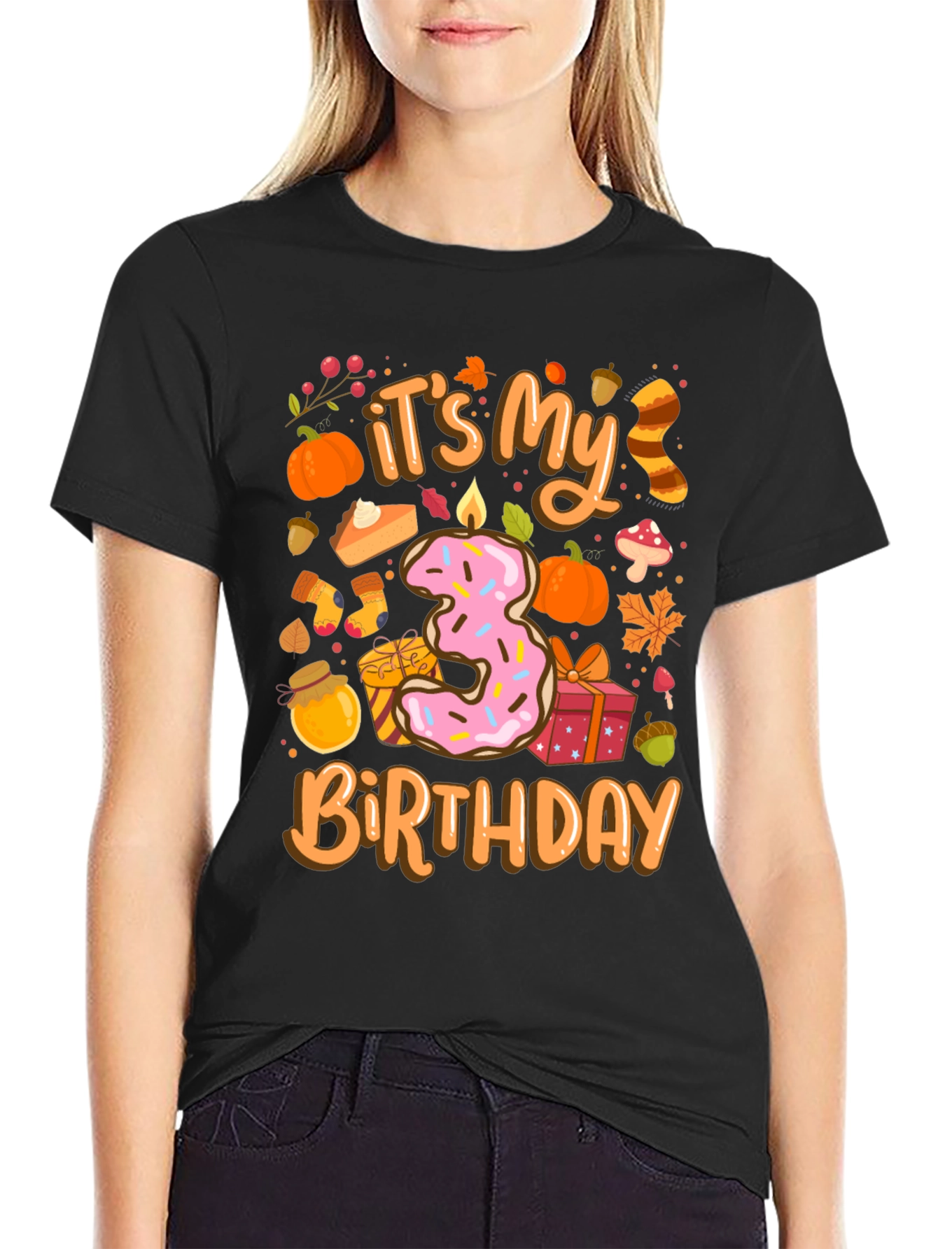 Its My 3rd Birthday T-Shirt Fall Theme