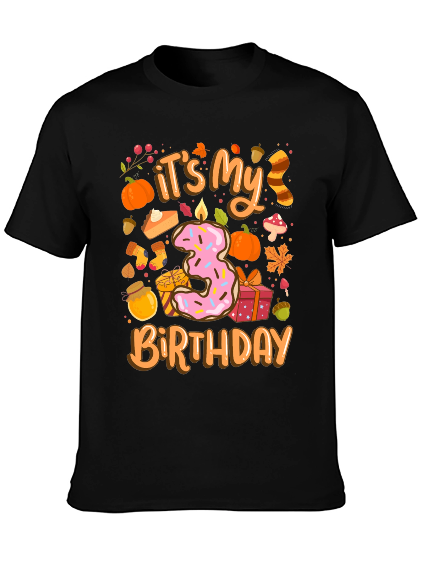 Its My 3rd Birthday T-Shirt Fall Theme