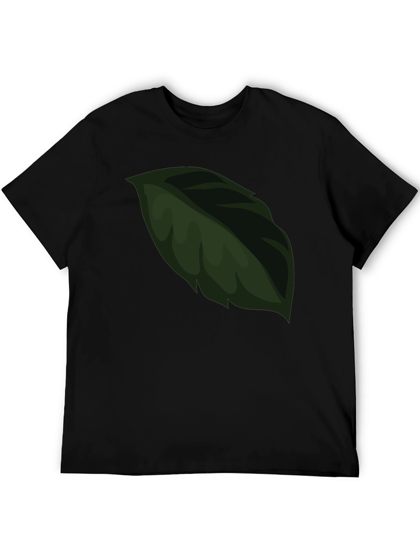 Leaf Graphic Black T-Shirt
