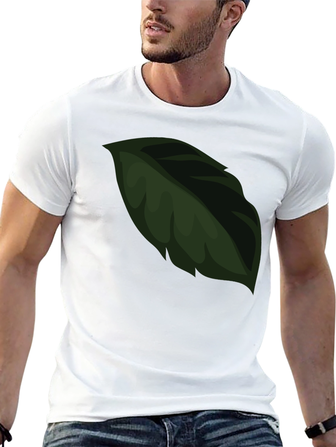 Leaf Graphic Black T-Shirt