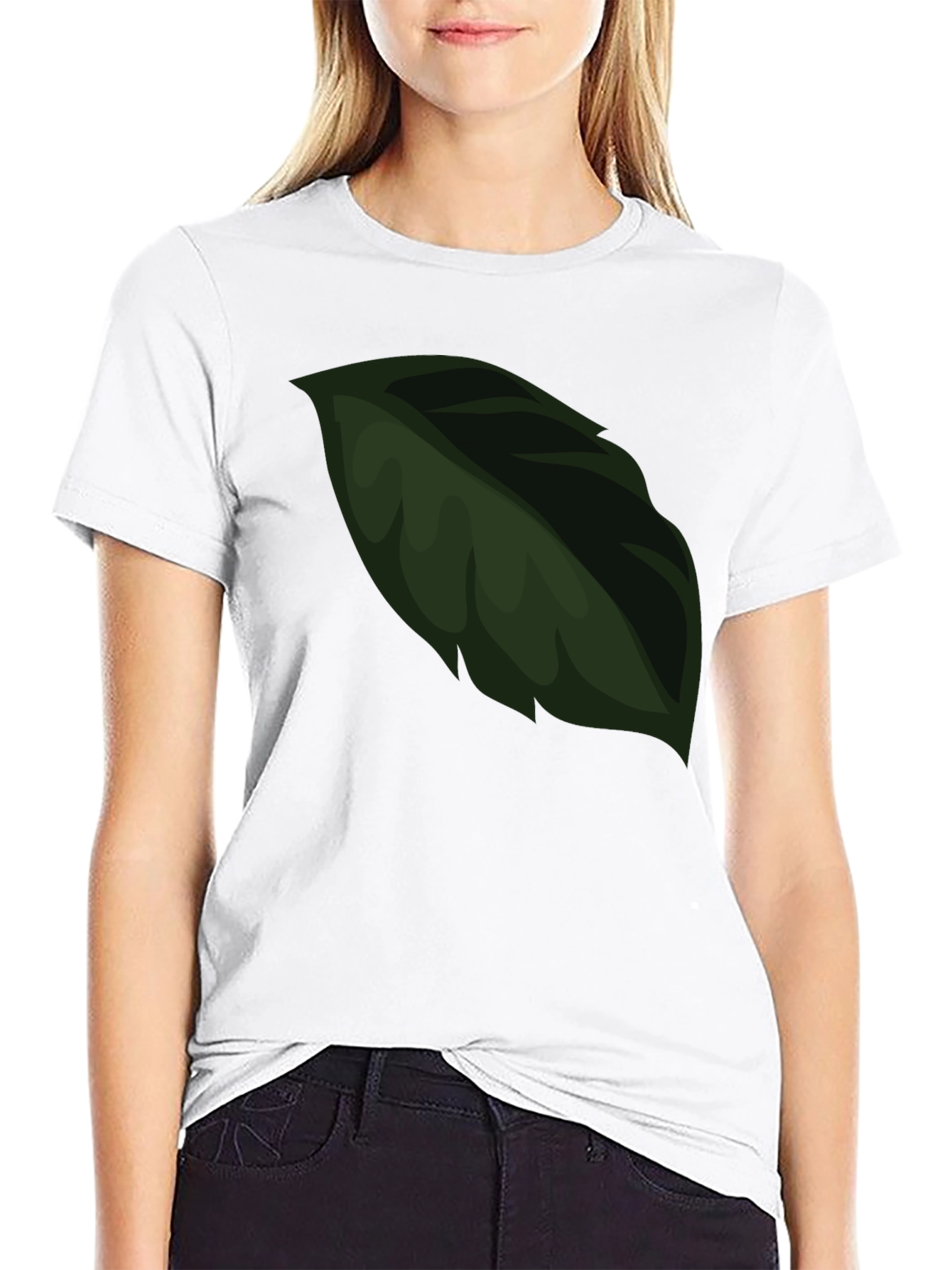 Leaf Graphic Black T-Shirt