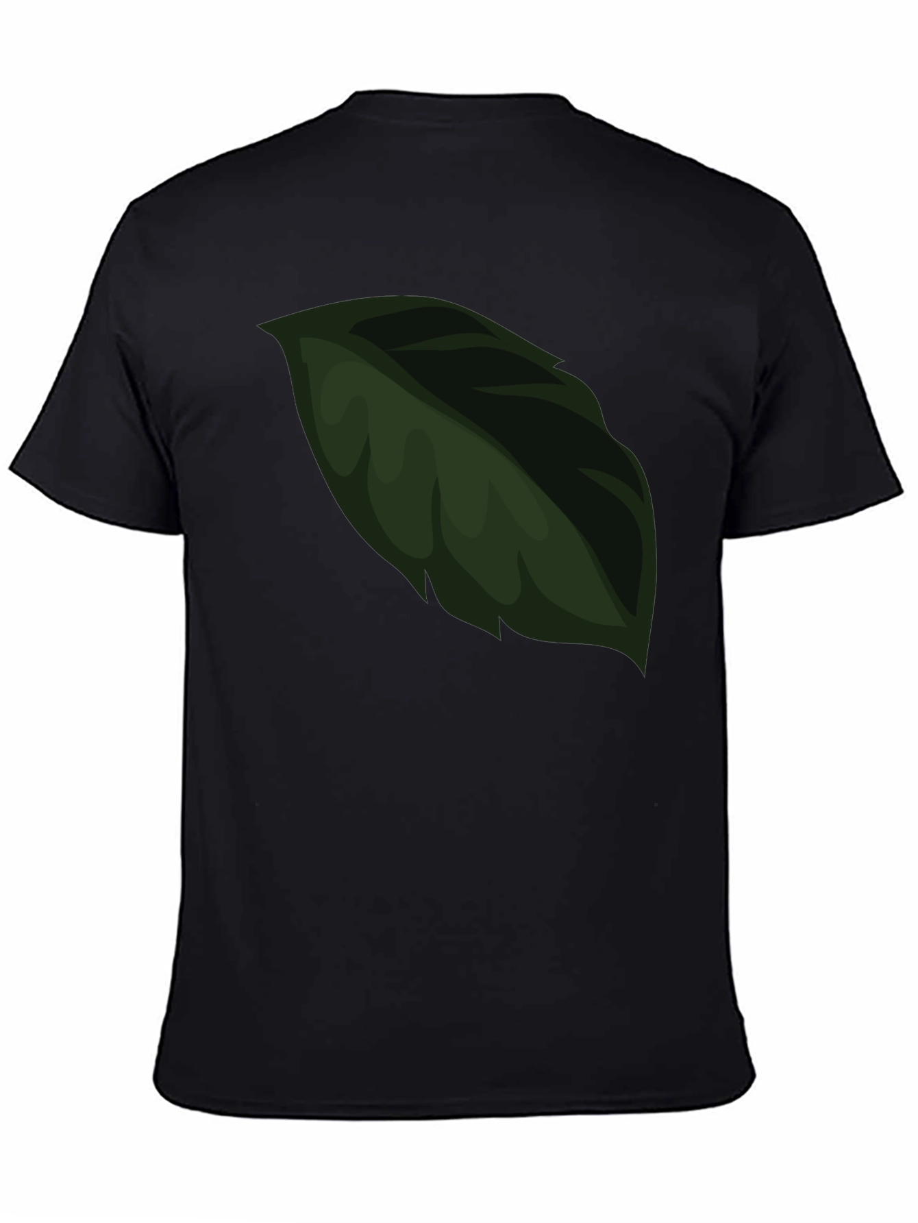 Leaf Graphic Black T-Shirt