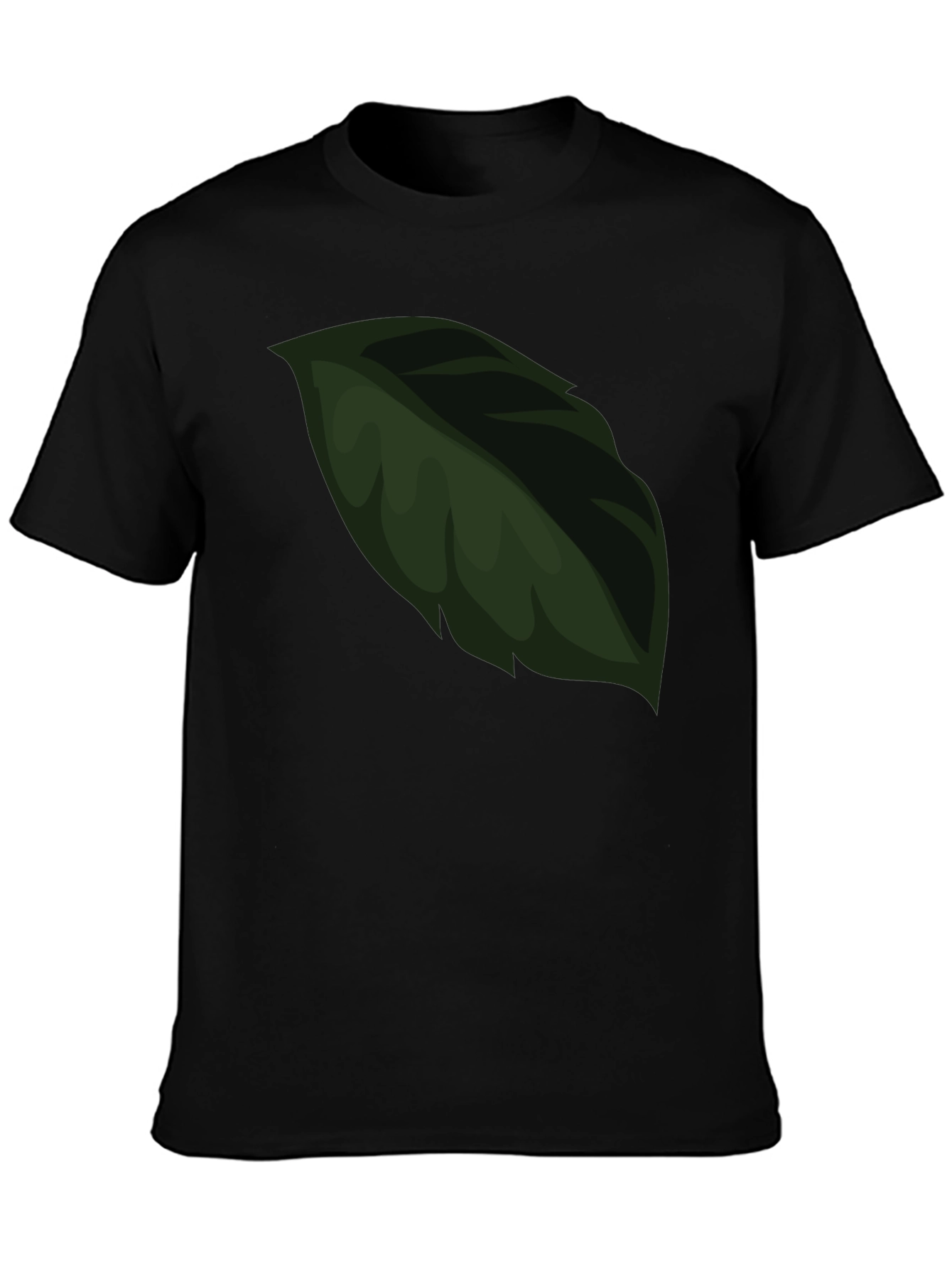 Leaf Graphic Black T-Shirt