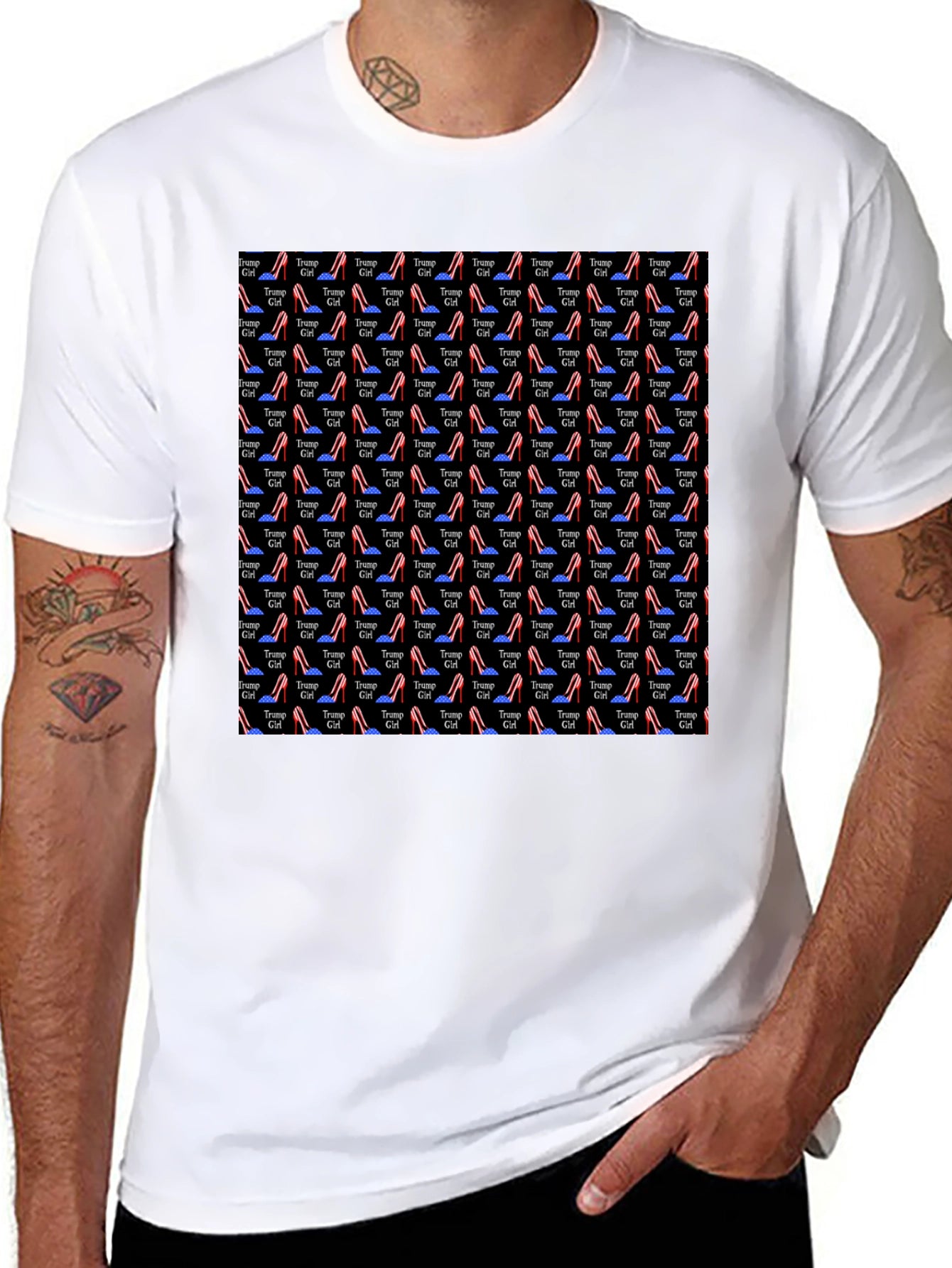 Novelty Patterned Graphic T-Shirt