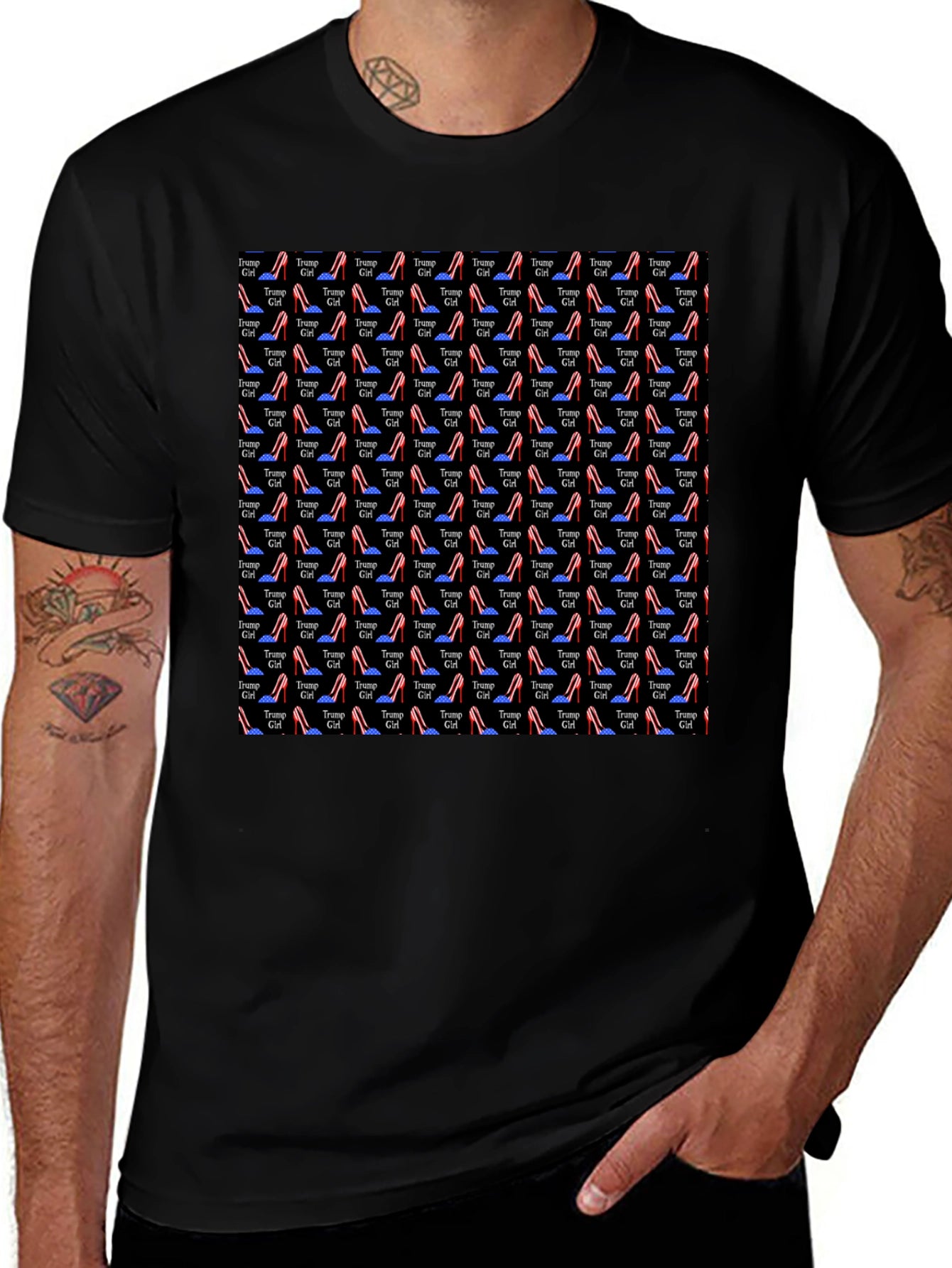 Novelty Patterned Graphic T-Shirt
