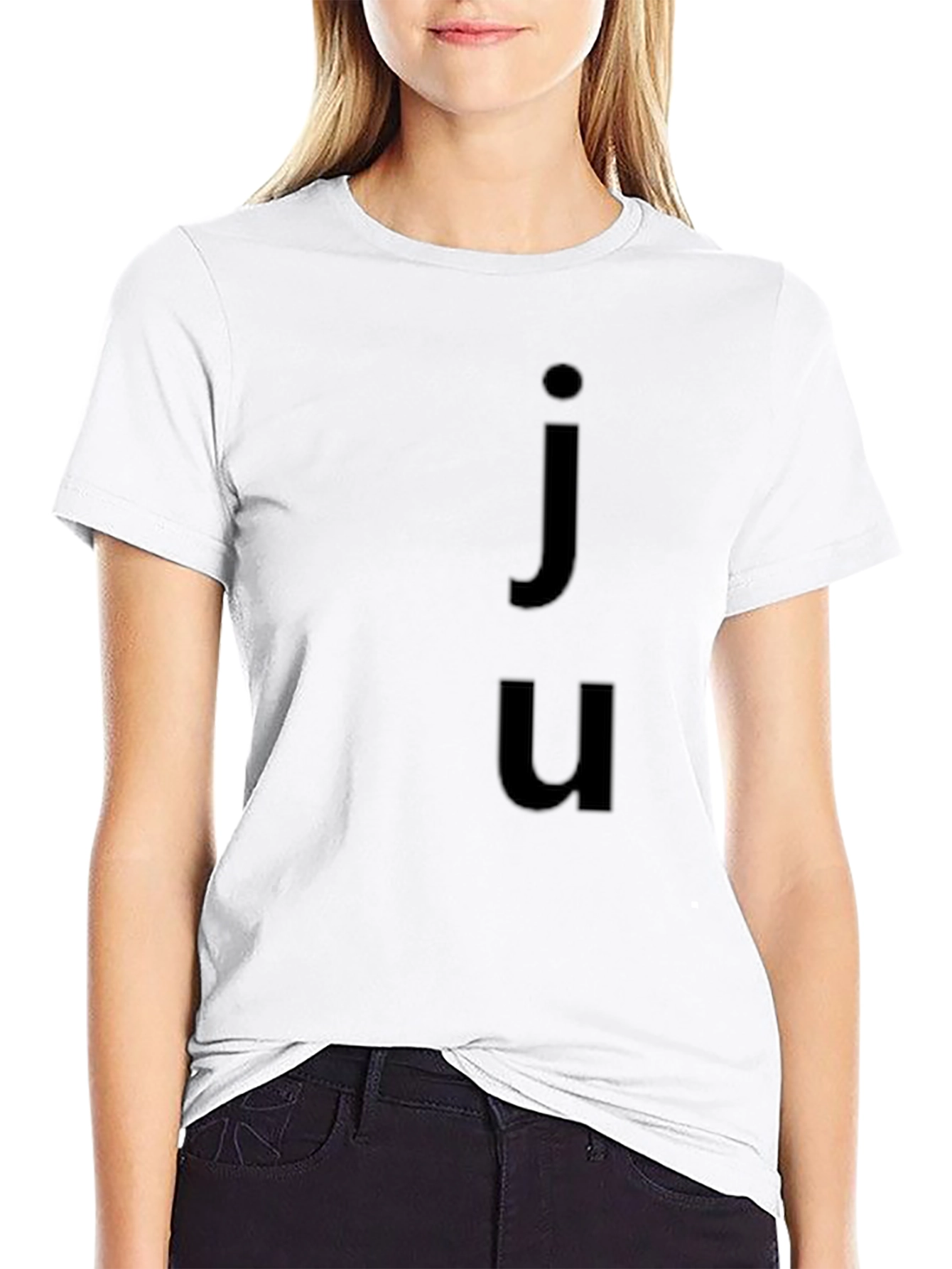 Juu Black Graphic Tee - Modern Casual Style