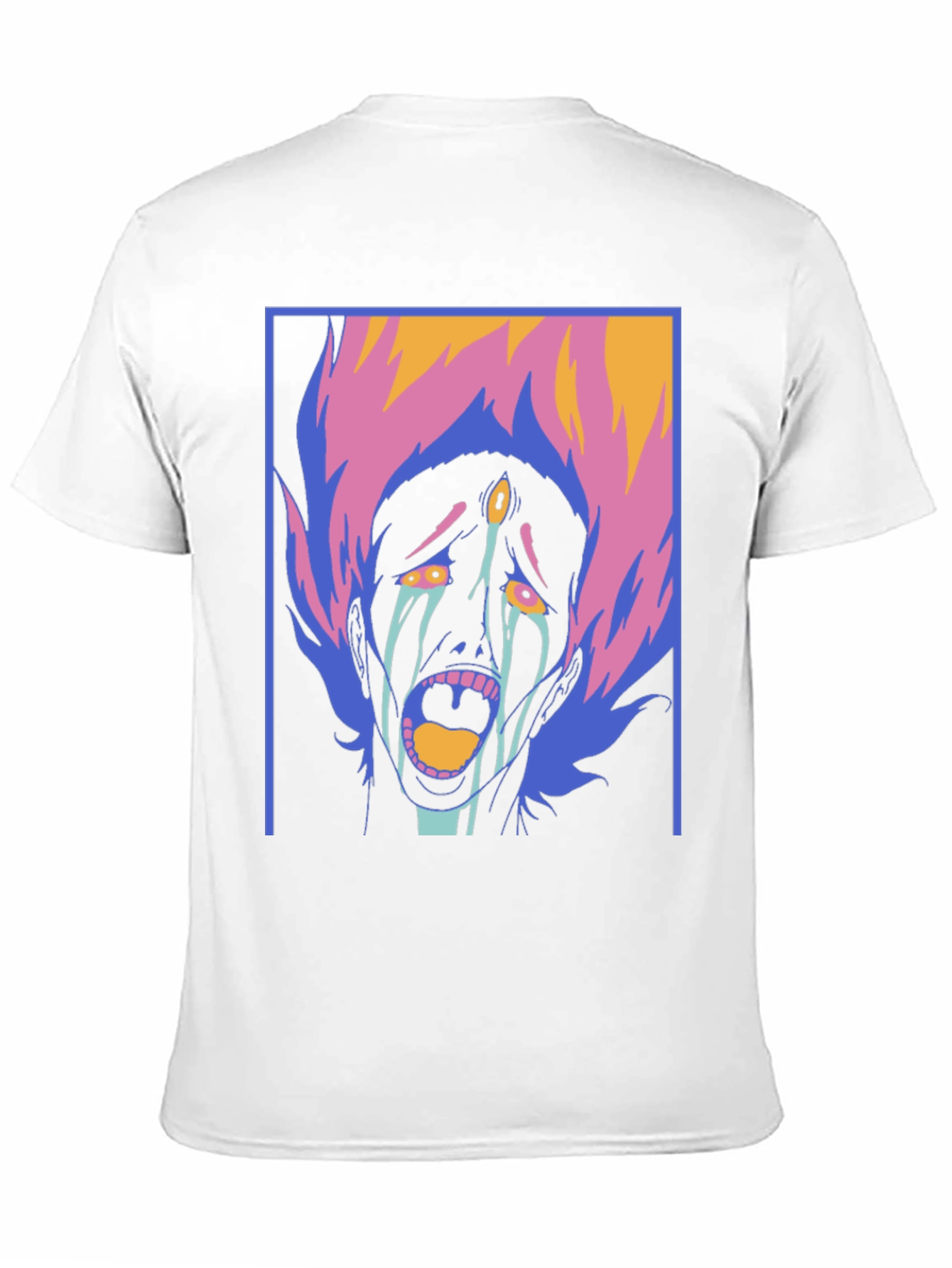 Graphic Print Tee - Screaming Face Design