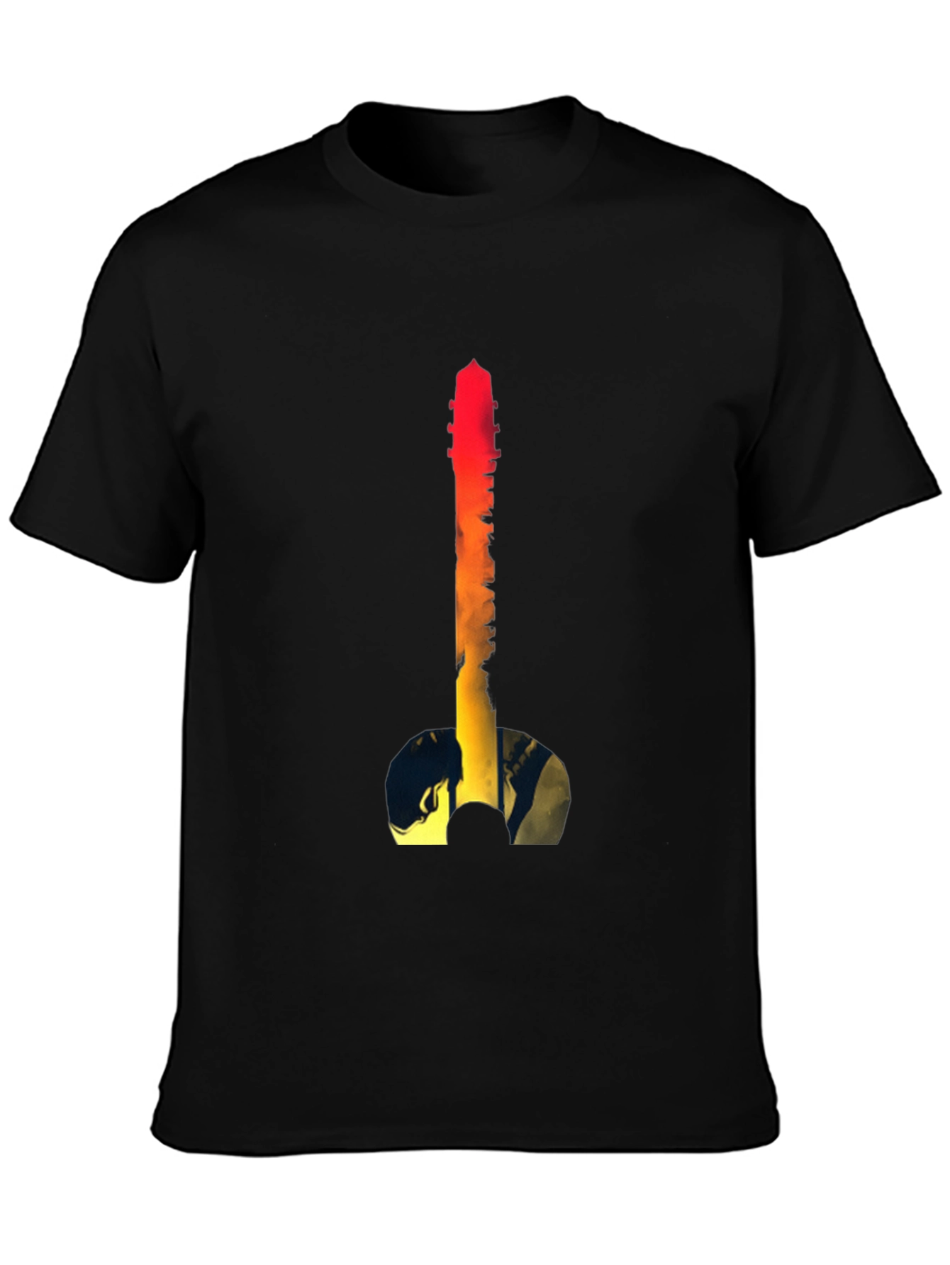 Guitar Sunset Graphic Tee - Black