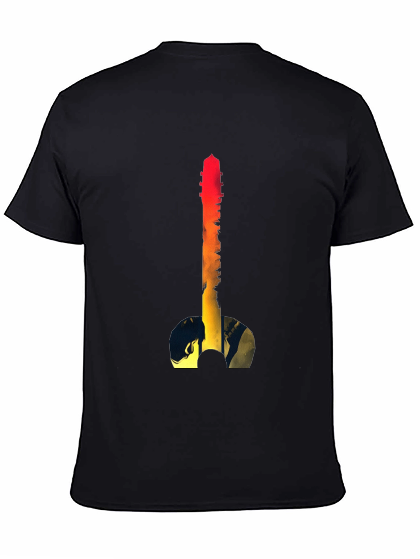 Guitar Sunset Graphic Tee - Black
