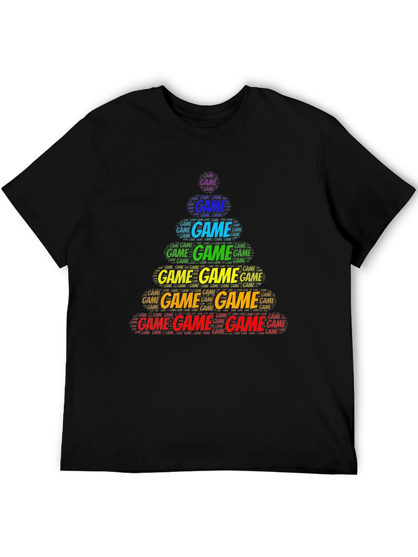 Game Word Art Black T-Shirt