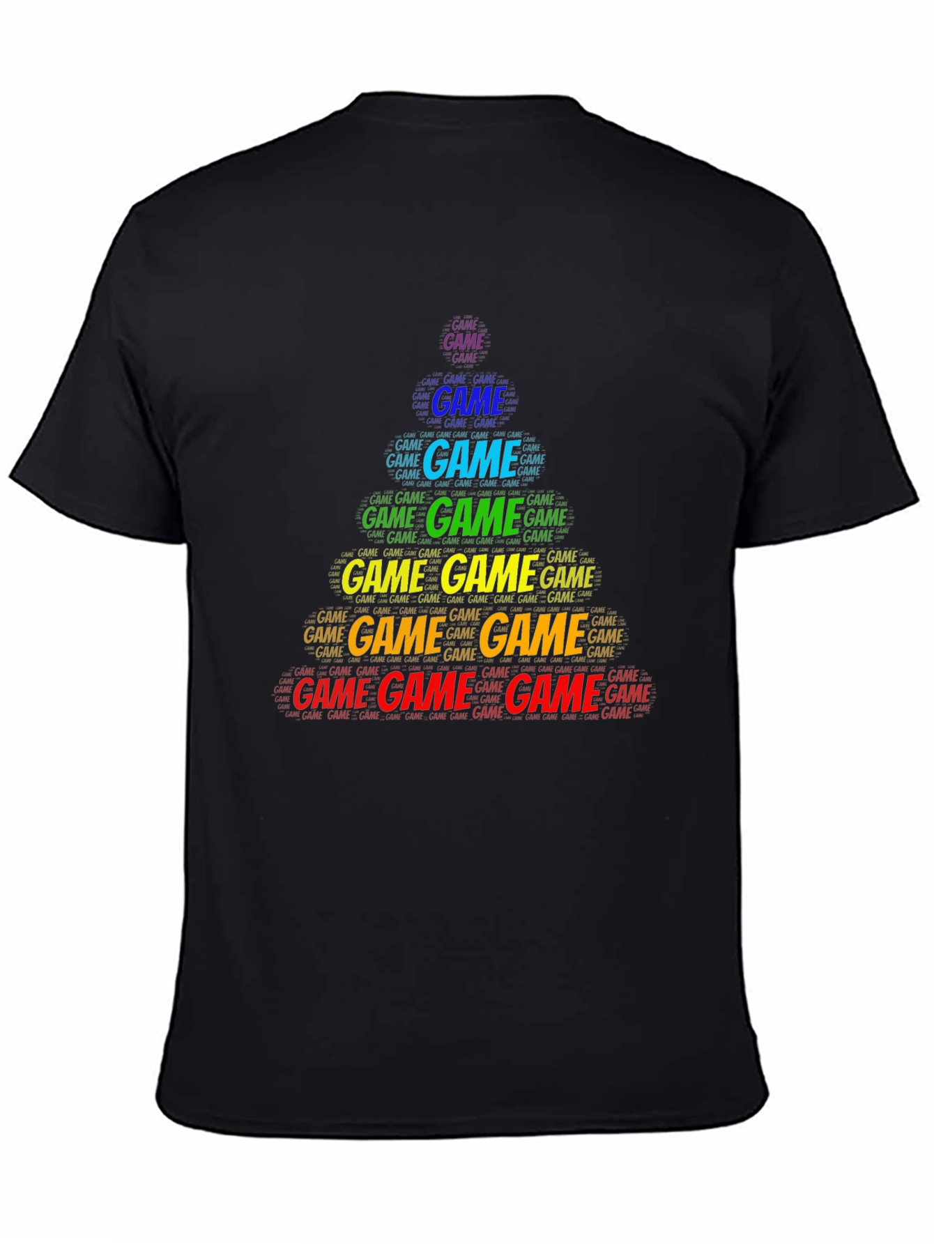 Game Word Art Black T-Shirt