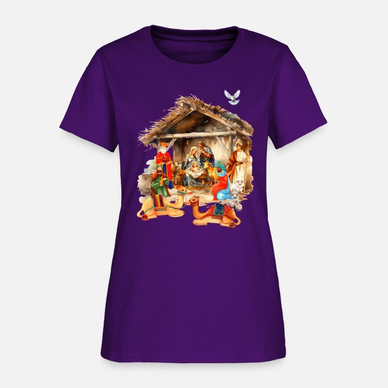Nativity scene with Mary Joseph Baby Jesus