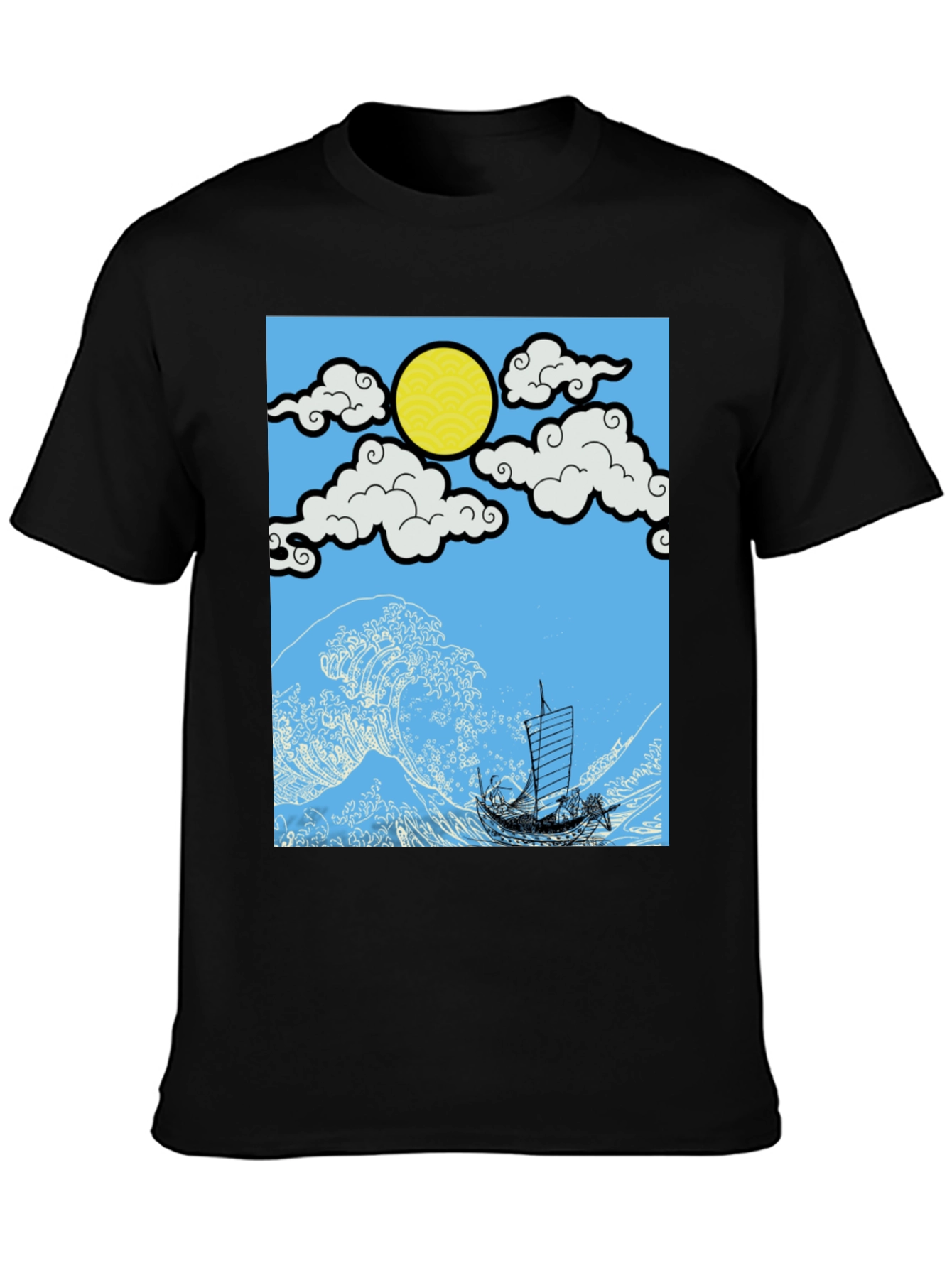 Great Wave Boat T-Shirt
