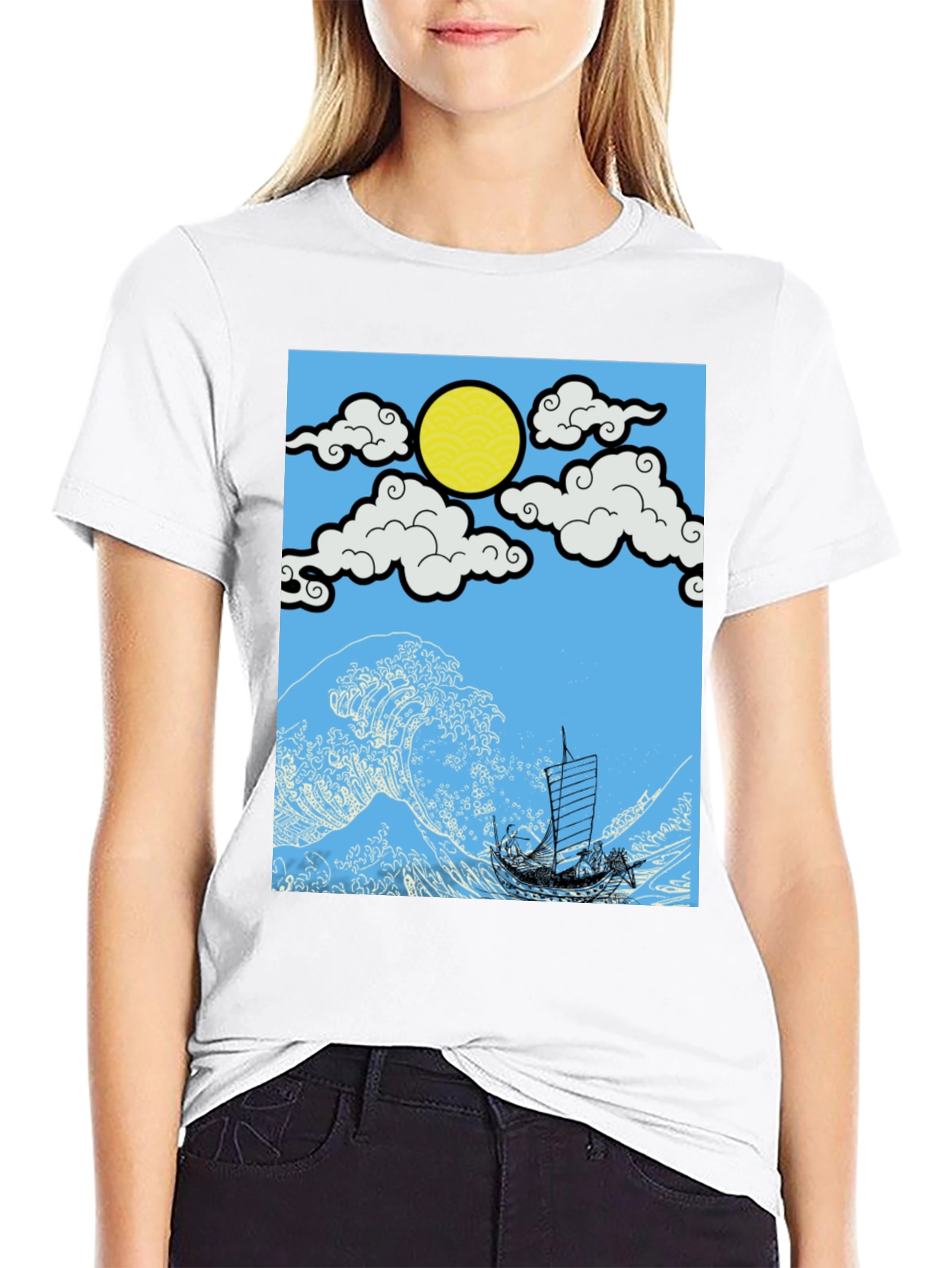 Great Wave Boat T-Shirt