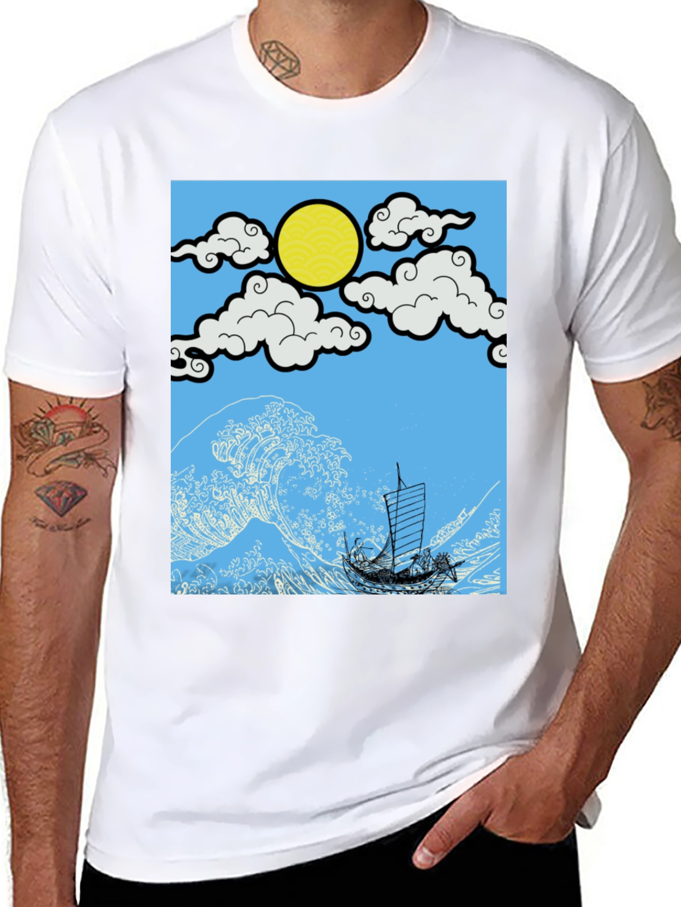 Great Wave Boat T-Shirt