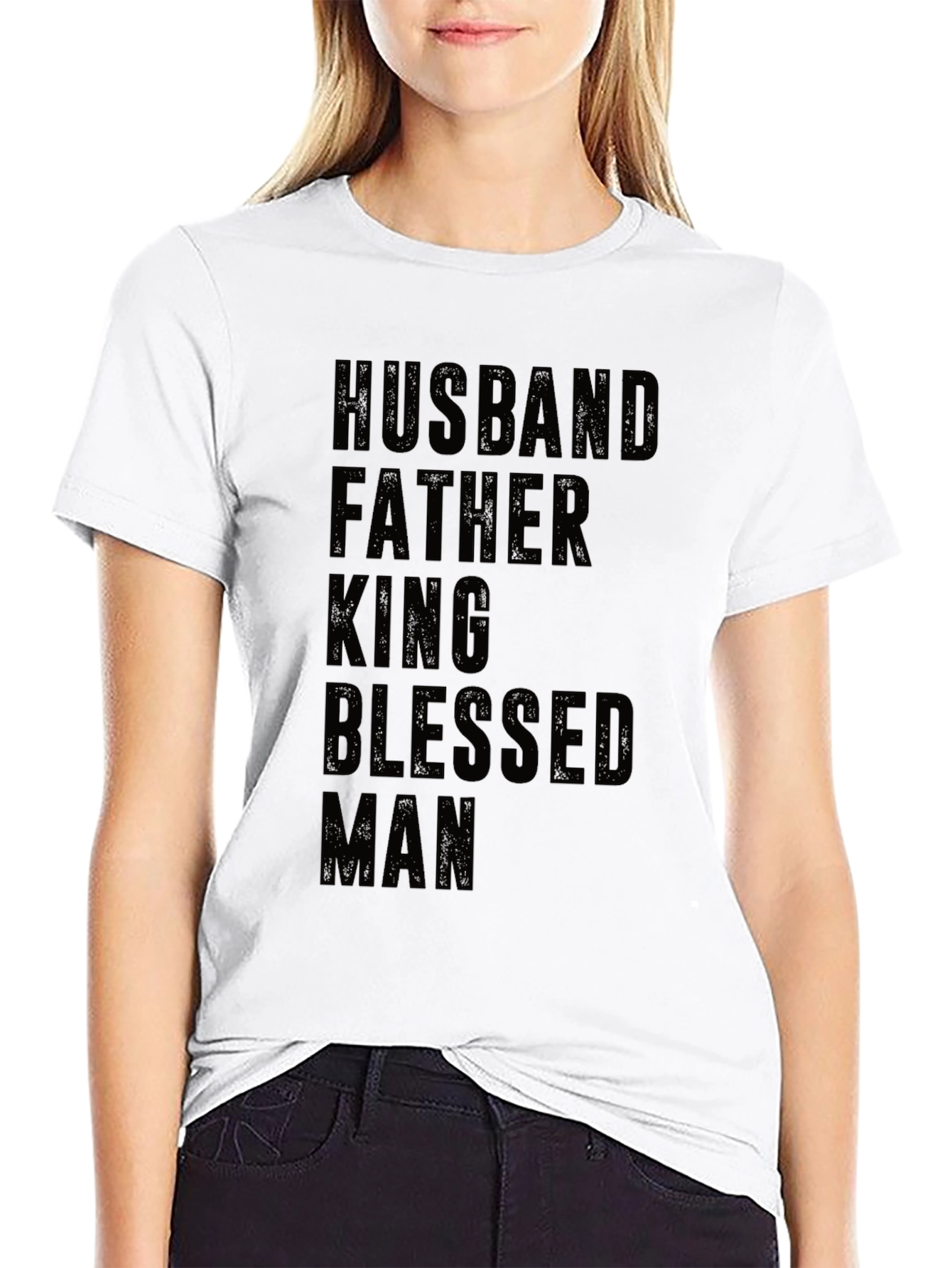 Husband Father King Blessed Man T-Shirt
