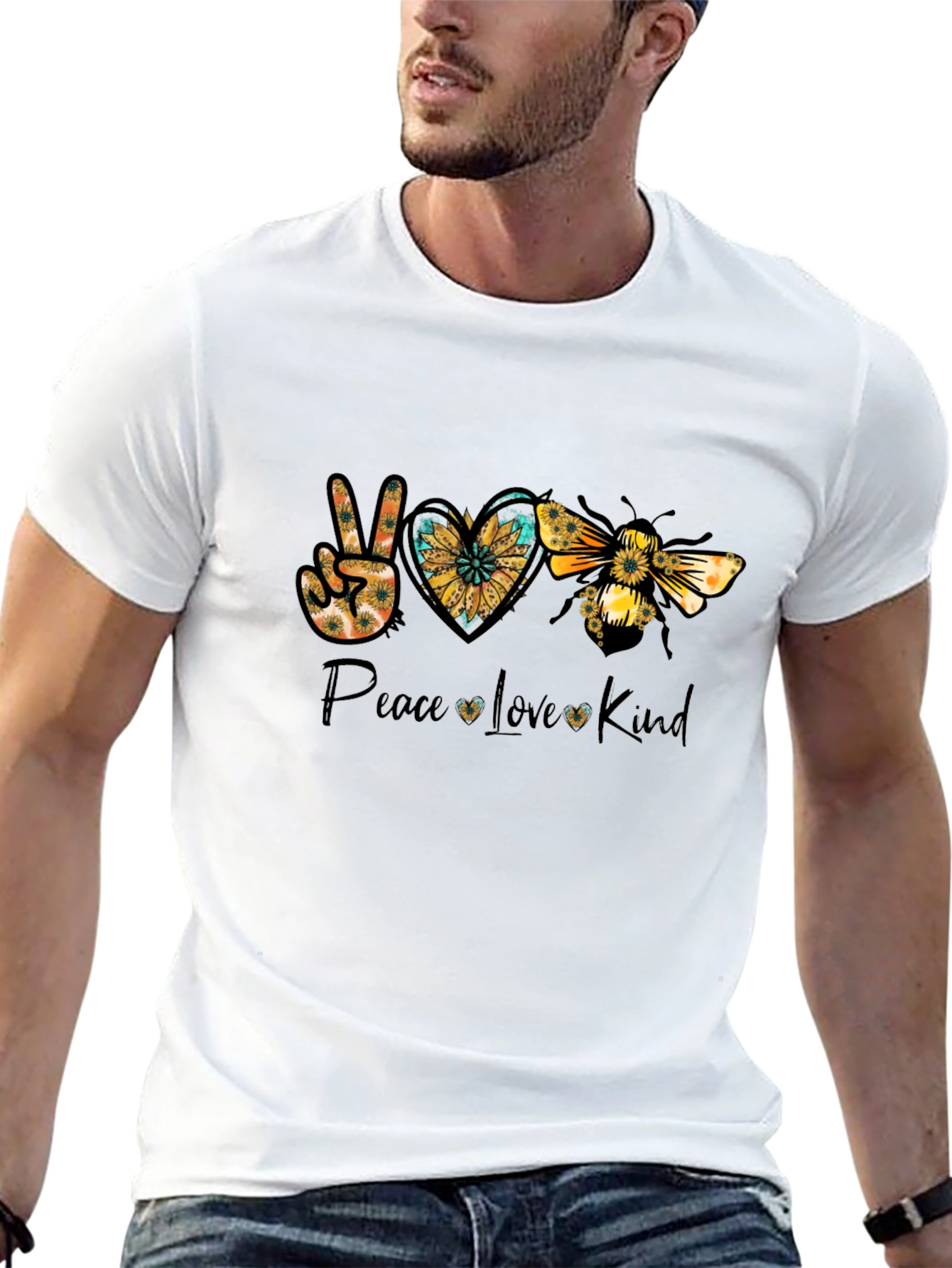 Peace Love Kind Bee Graphic Tee