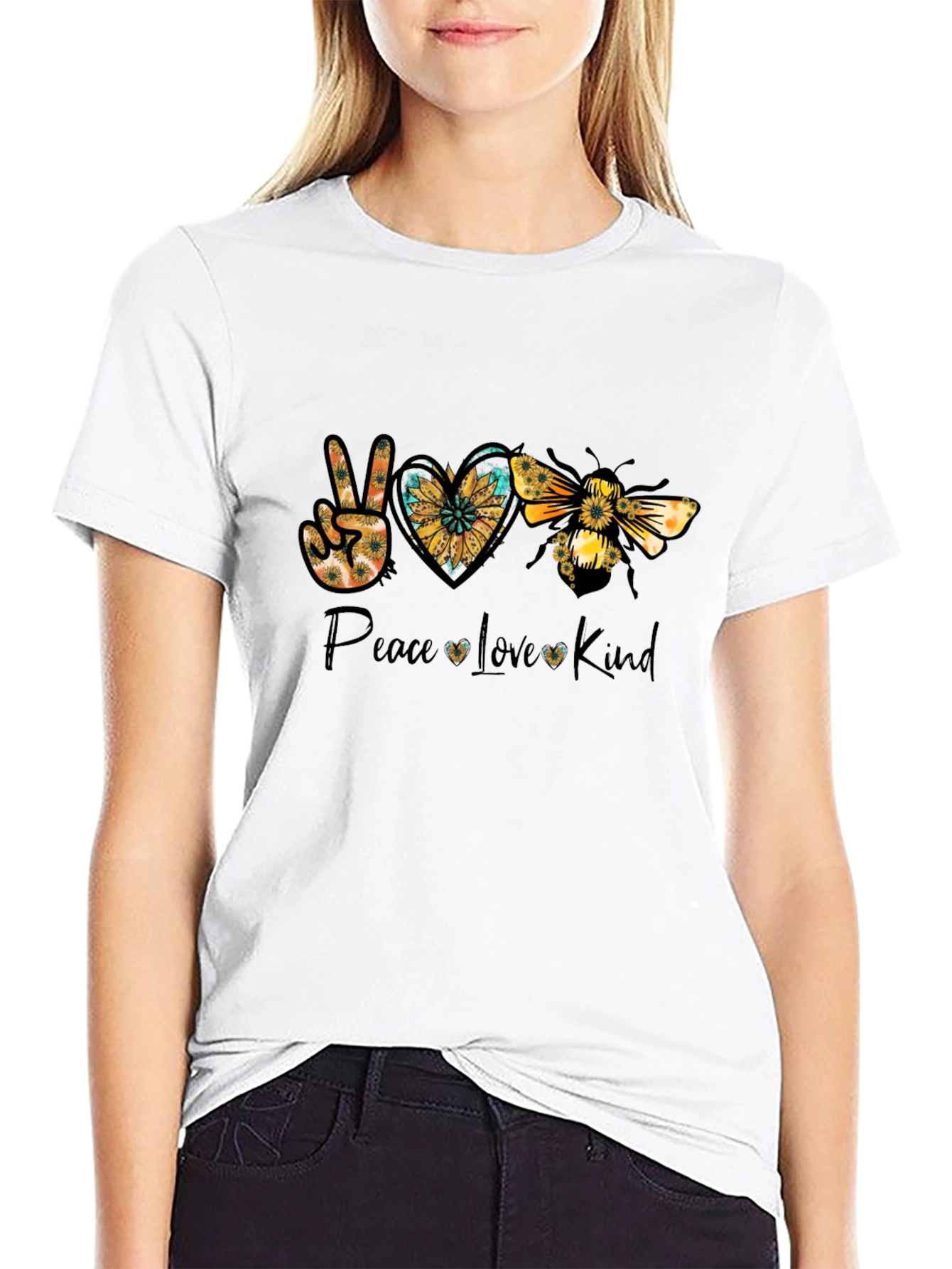 Peace Love Kind Bee Graphic Tee