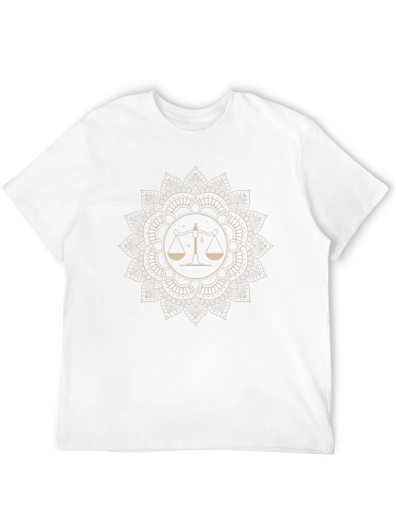 Libra Mandala Graphic Tee - Black Cotton Blend