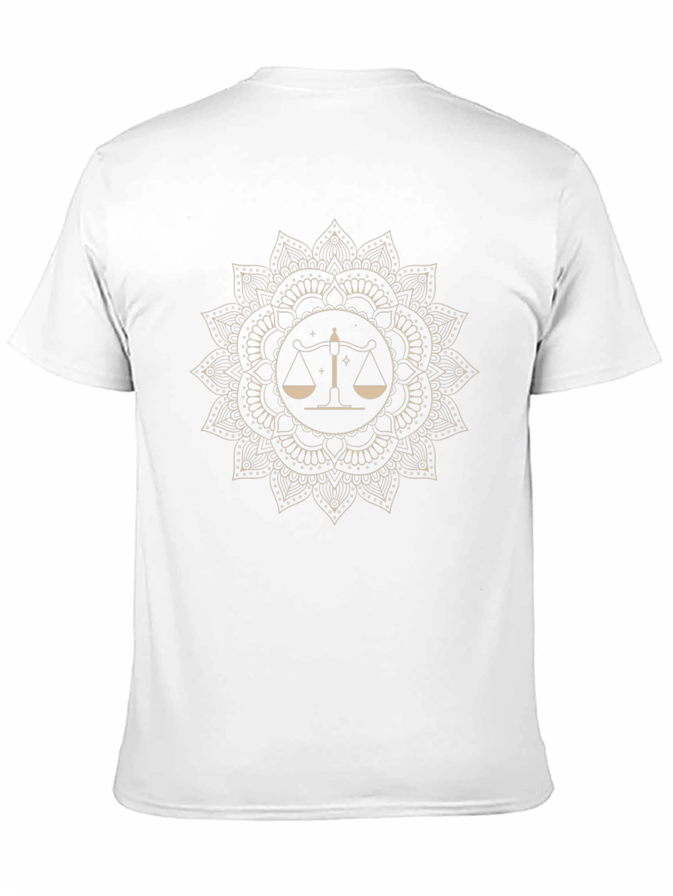 Libra Mandala Graphic Tee - Black Cotton Blend