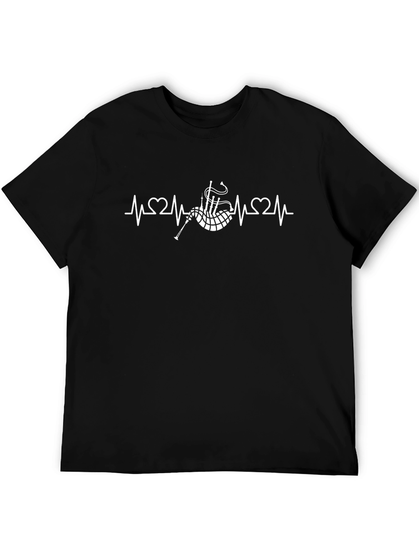 Bagpipe Heartbeat T-Shirt - Music Lover Tee