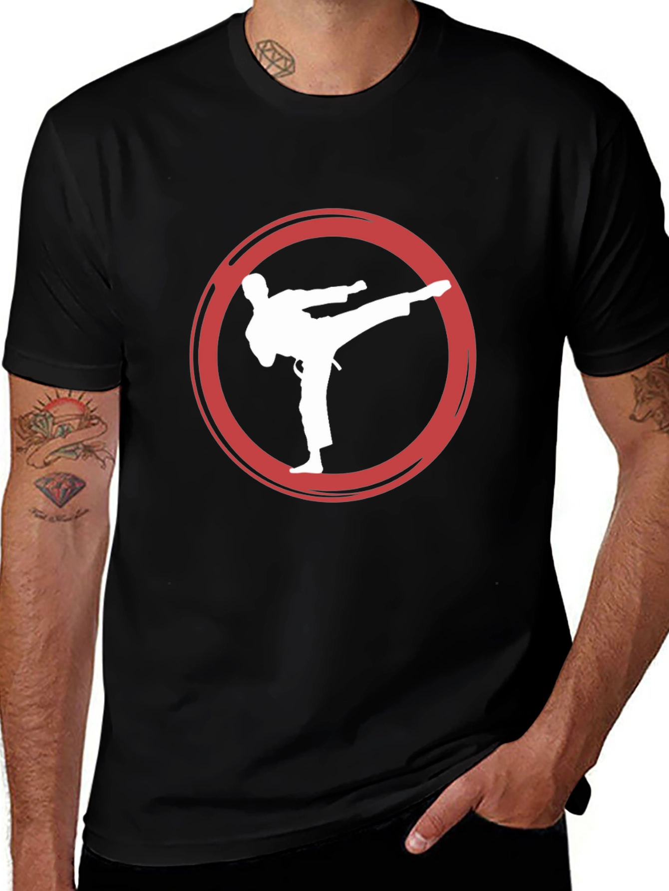 Martial Arts T-Shirt - Karate Kick Design