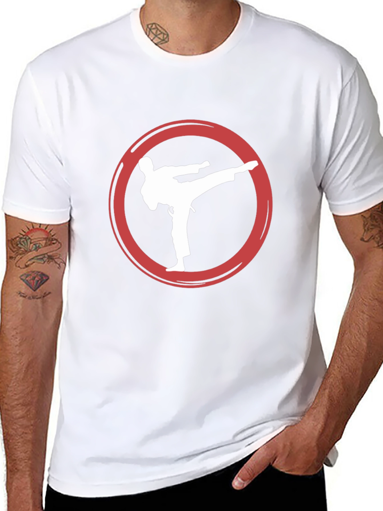 Martial Arts T-Shirt - Karate Kick Design