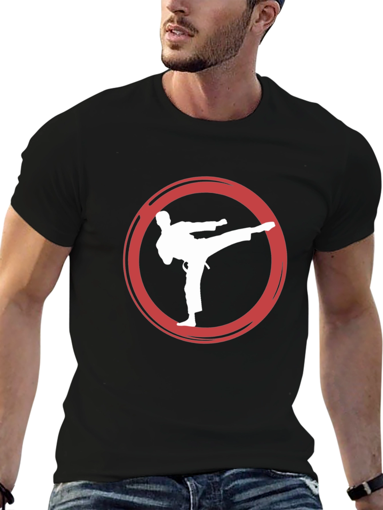 Martial Arts T-Shirt - Karate Kick Design