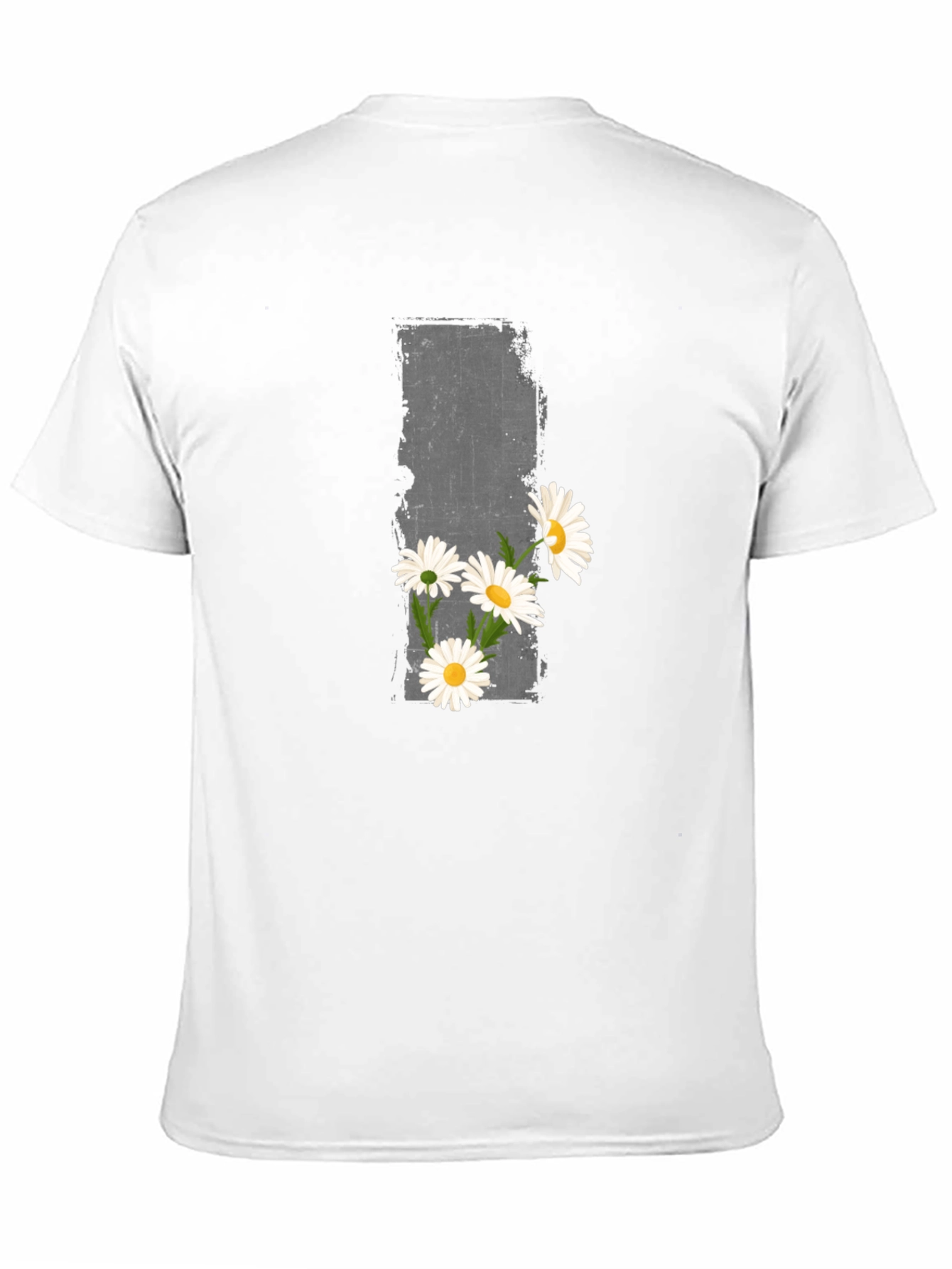 Daisy Graphic Print Black Crew Neck T-Shirt