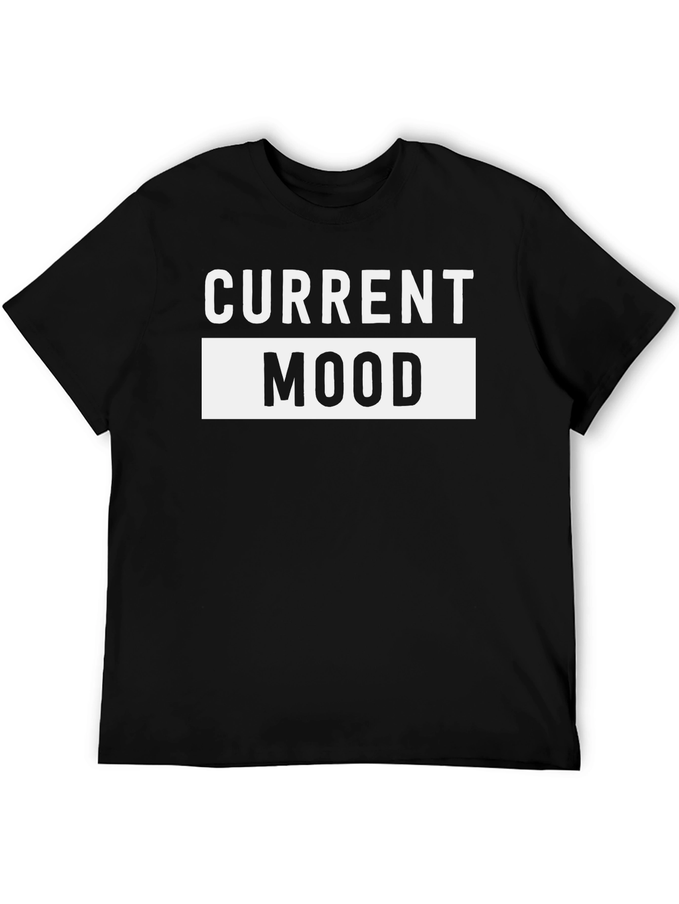Current Mood Graphic Tee - Casual Black T-Shirt