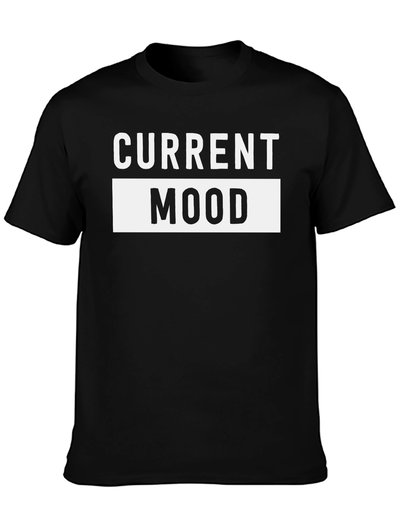 Current Mood Graphic Tee - Casual Black T-Shirt