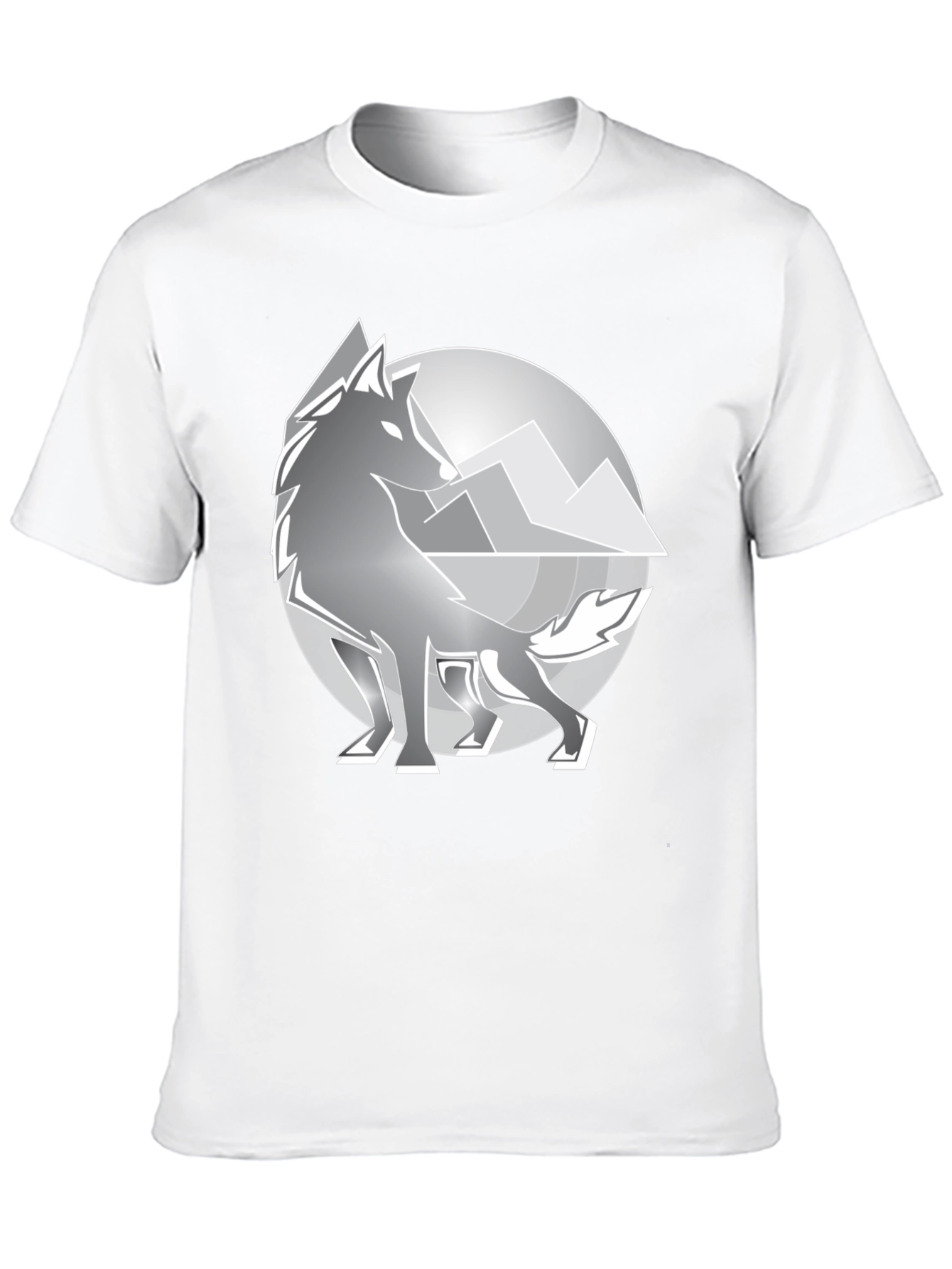 Wolf Mountain Graphic T-Shirt - Black