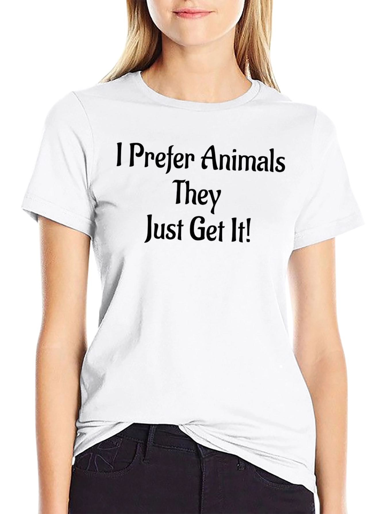 I Prefer Animals T-Shirt - Soft Cotton Graphic Tee