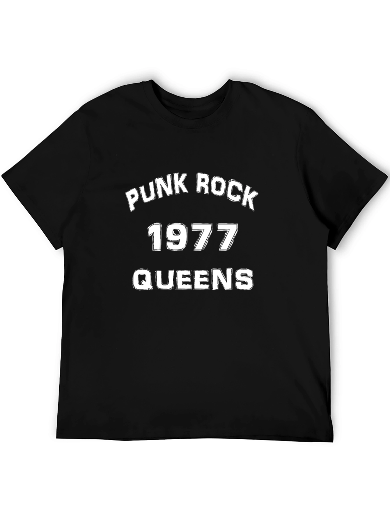 Punk Rock 1977 Queens Black Graphic Tee