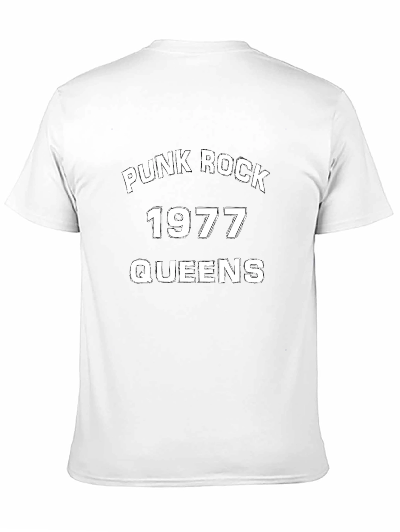 Punk Rock 1977 Queens Black Graphic Tee