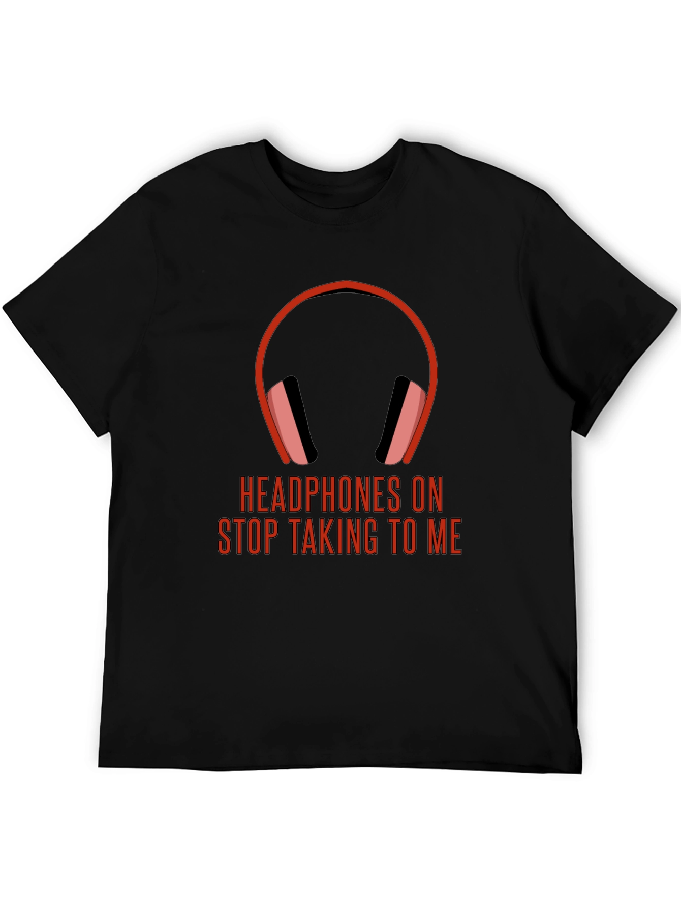 Headphones On Graphic Tee - Introvert Humor T-Shirt