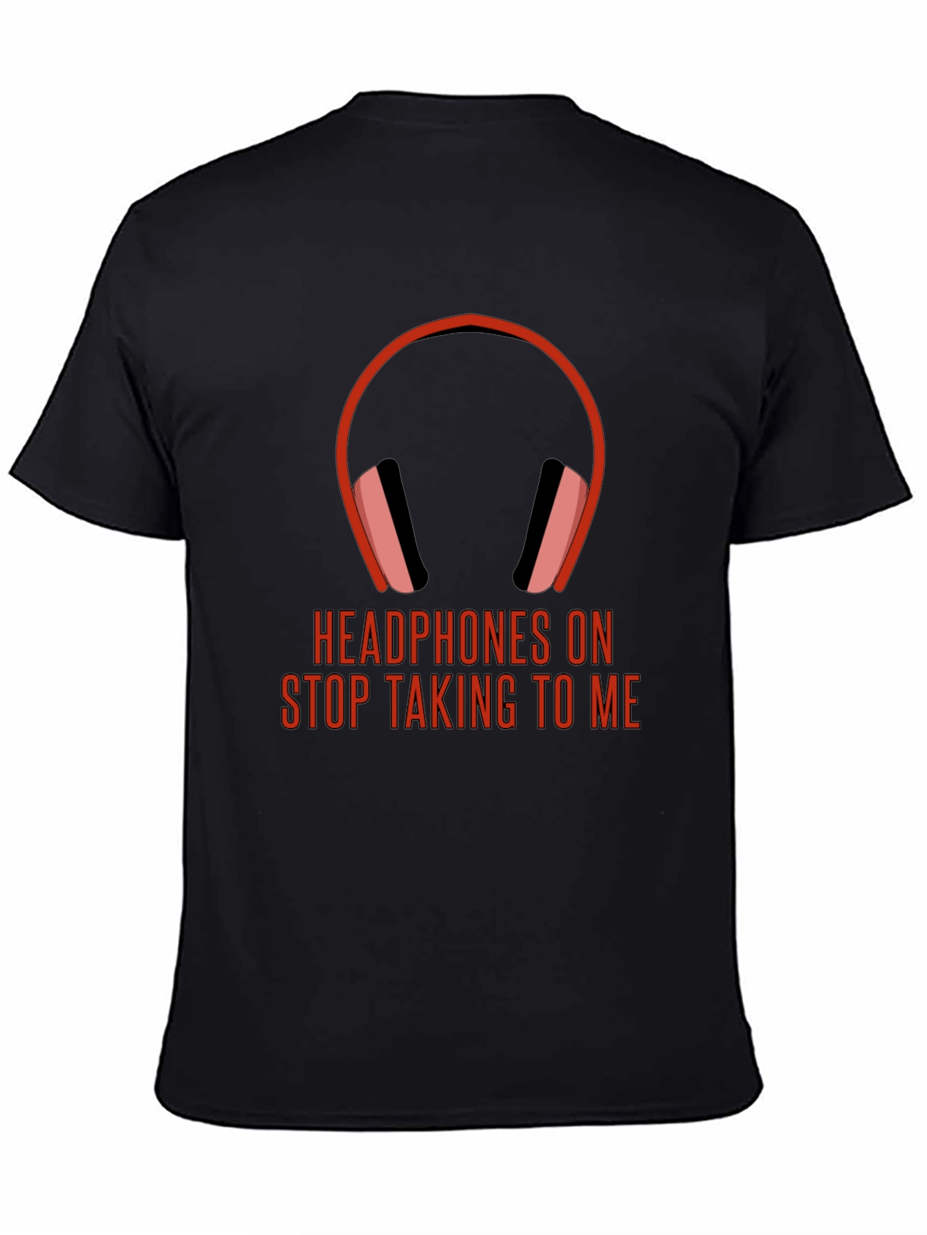 Headphones On Graphic Tee - Introvert Humor T-Shirt