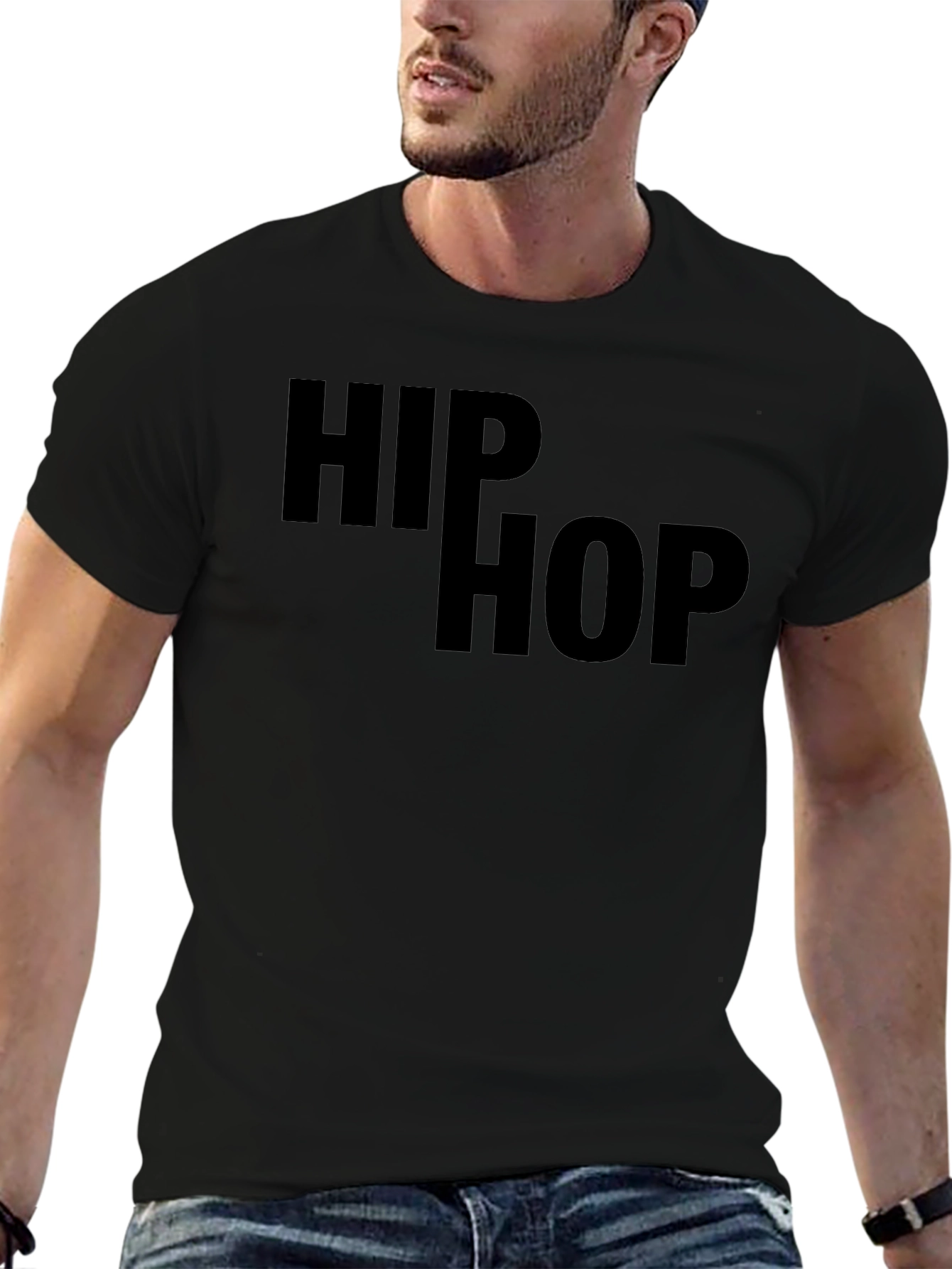 Hip Hop Graphic Tee - Black