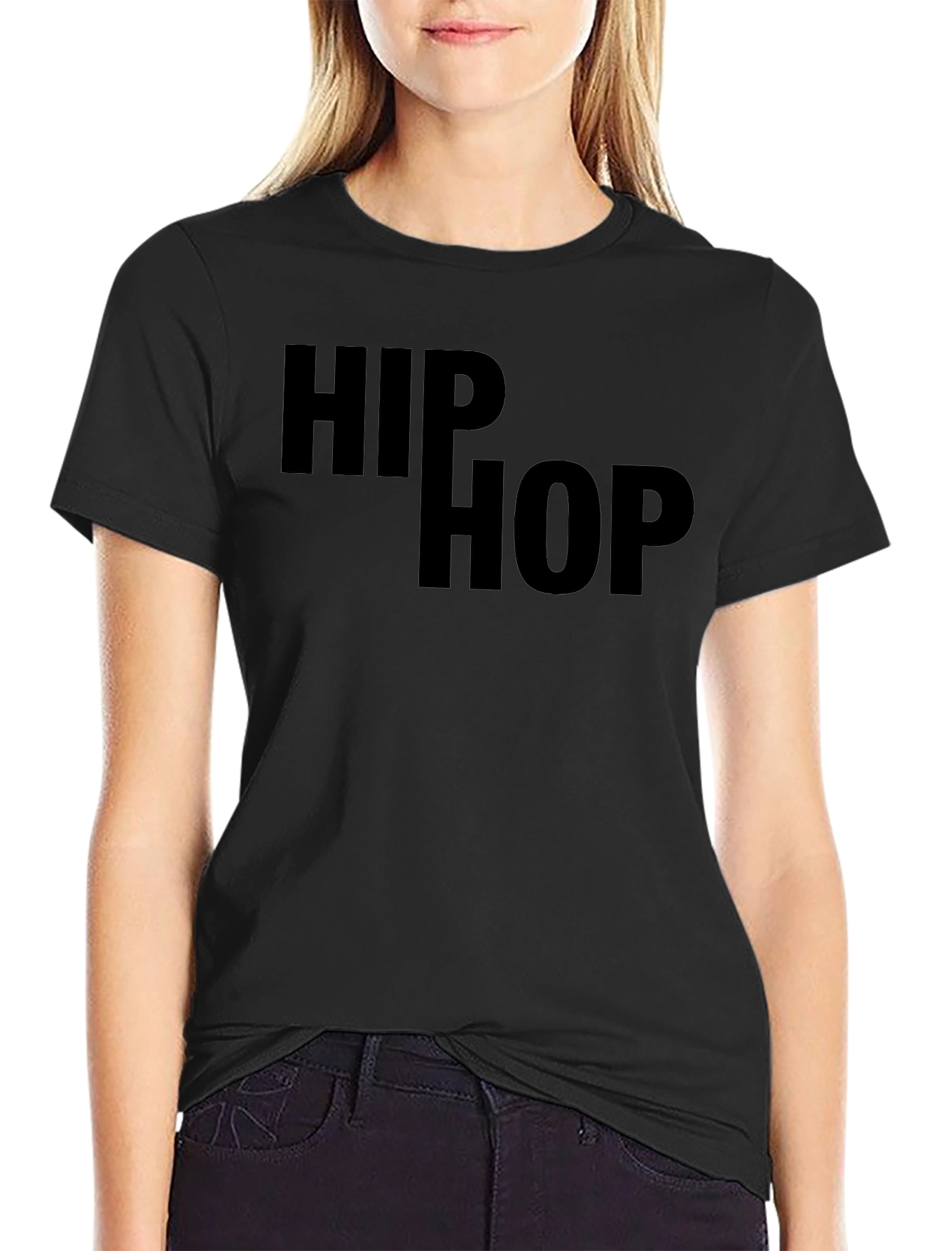 Hip Hop Graphic Tee - Black